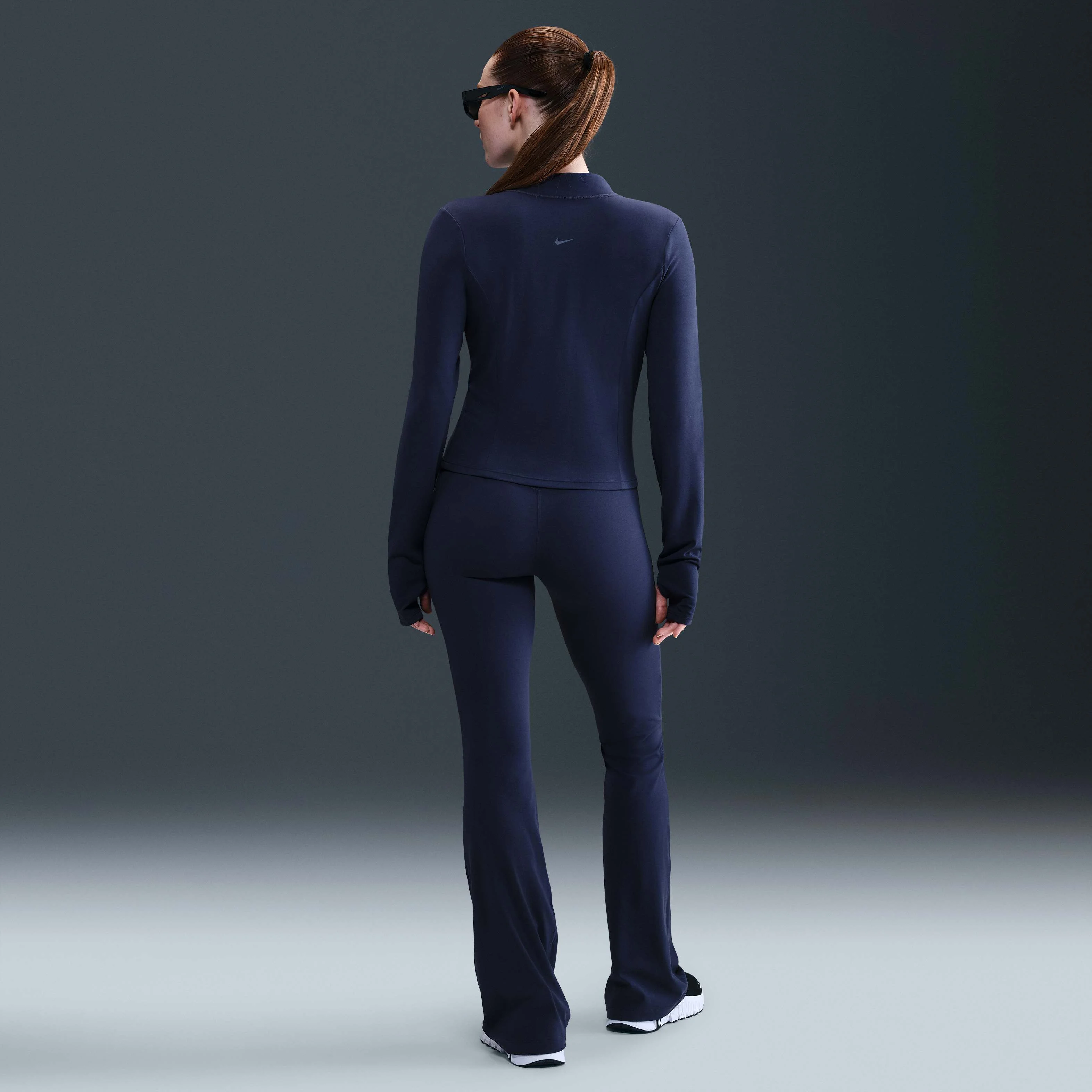 لگینگ زنانه کمر بلند Nike Zenvy - سرمه ای نیمه شب/مشکی