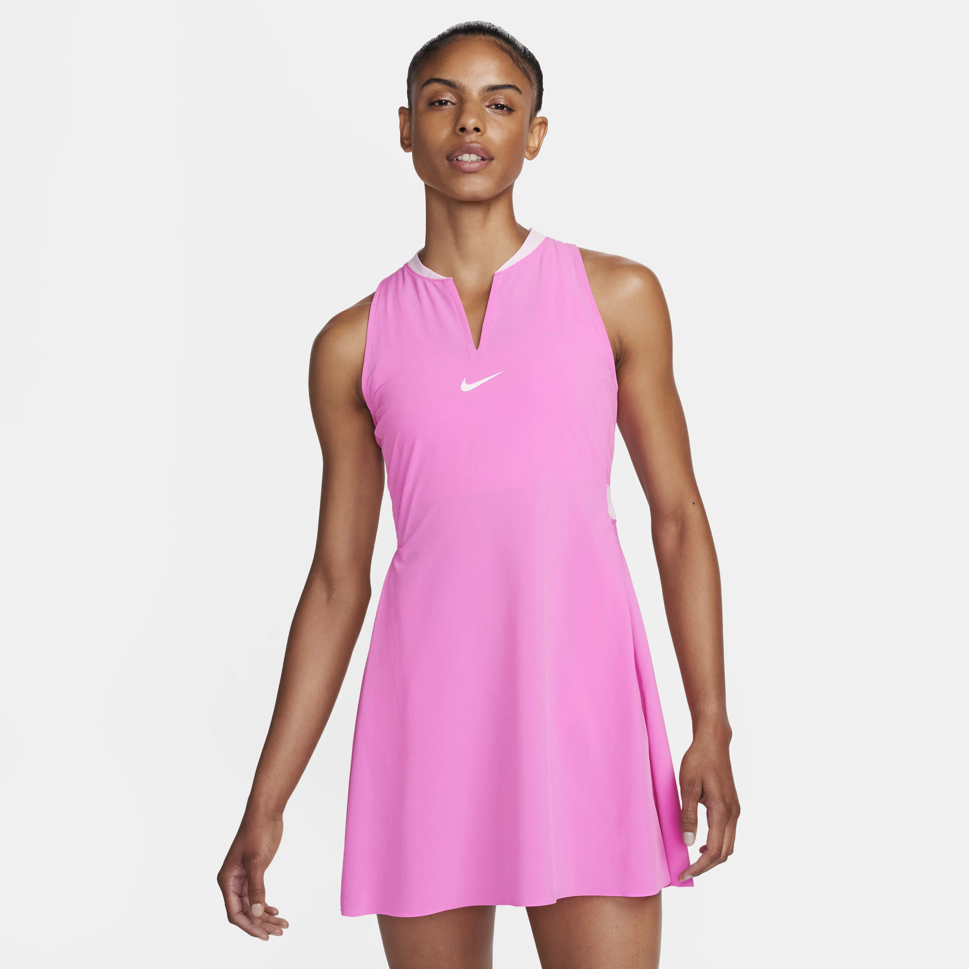 لباس تنیس زنانه نایکی Dri-FIT Advantage - صورتی بازیگوش/سفید