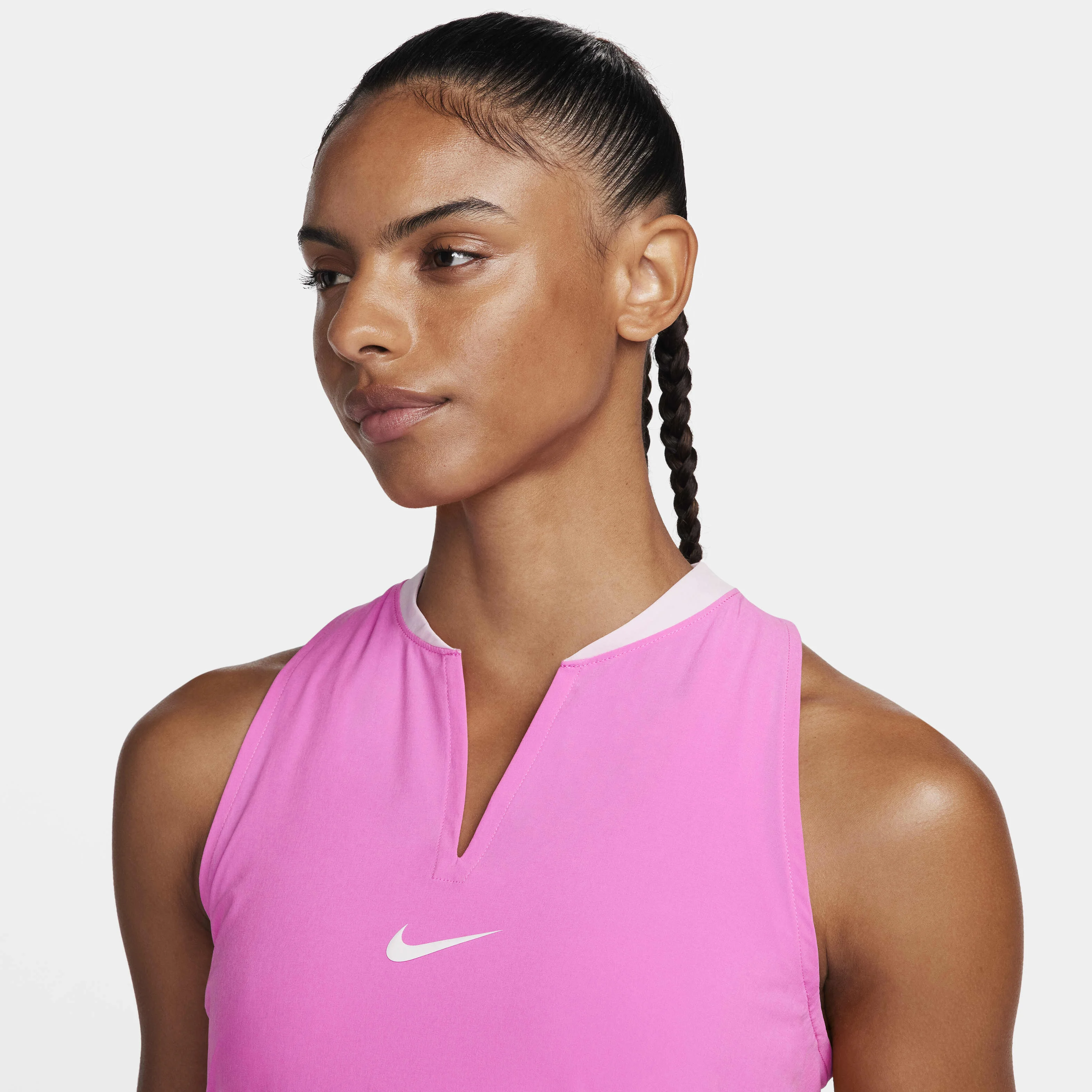 لباس تنیس زنانه نایکی Dri-FIT Advantage - صورتی بازیگوش/سفید