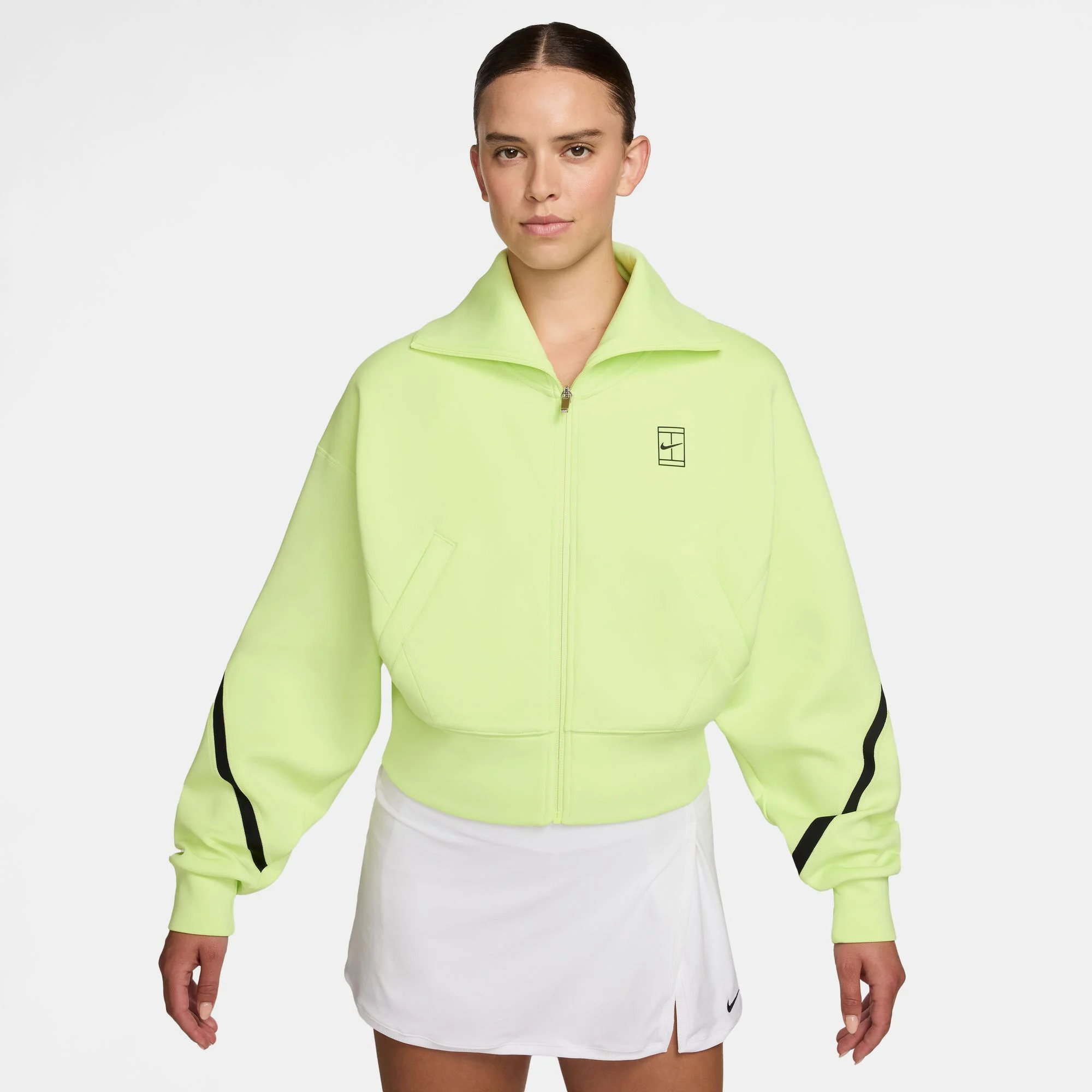 ژاکت تنیس زنانه نایک Advantage Dri-FIT با زیپ کامل