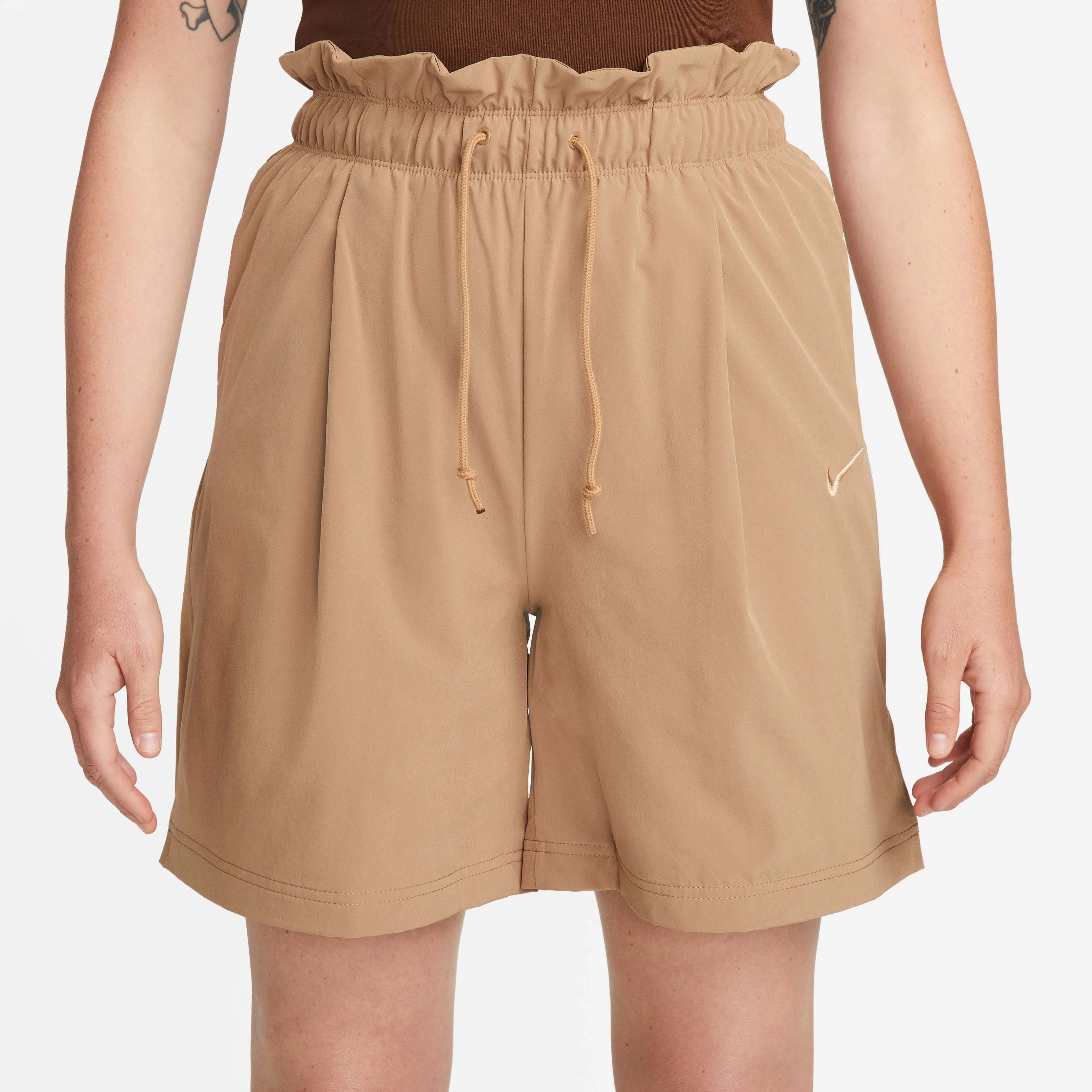 شورت زنانه با فاق بلند بافت نایکی اسپرتسویر اوری دی مدرن