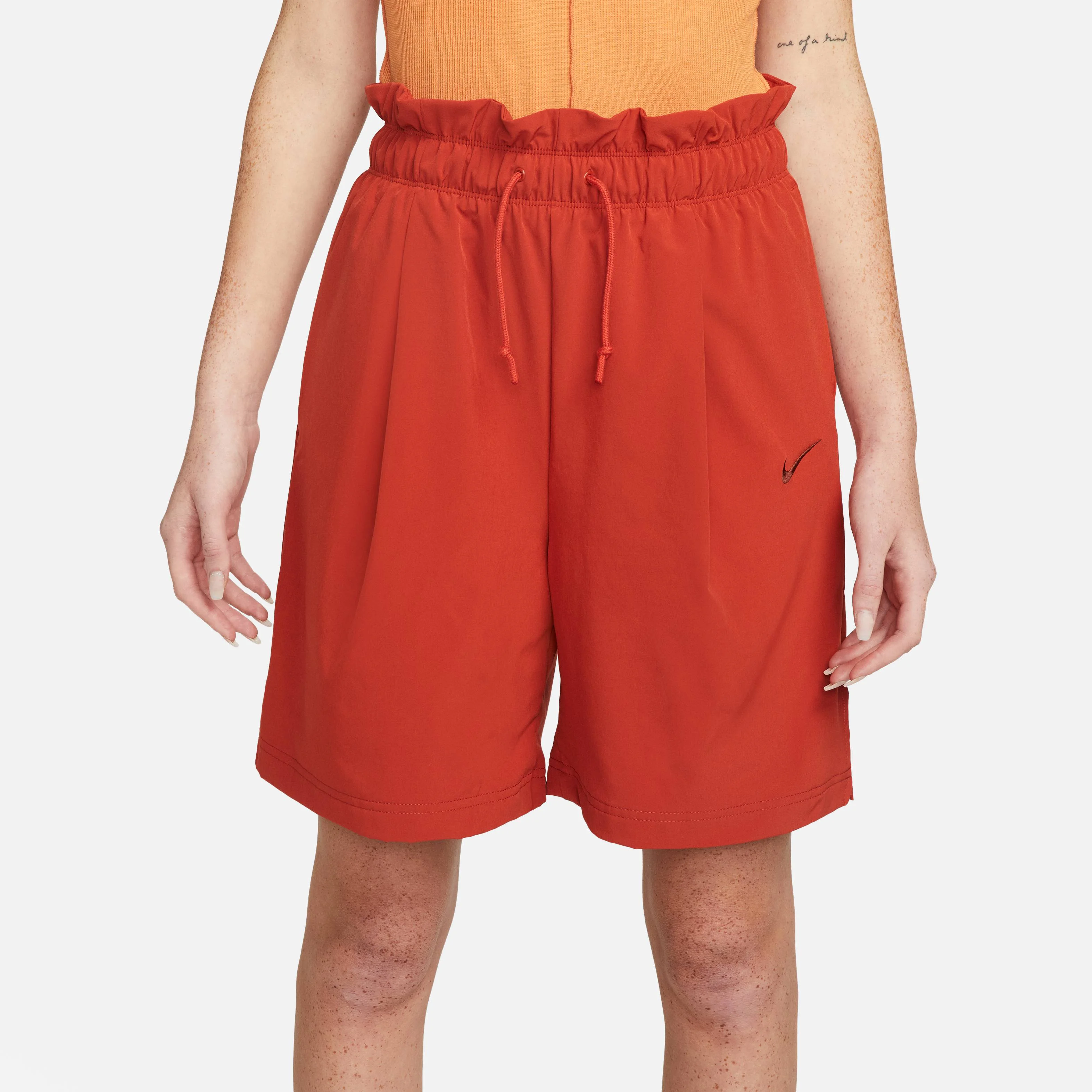 شلوارک بافت زنانه مدرن و روزمره Nike Sportswear با فاق بلند