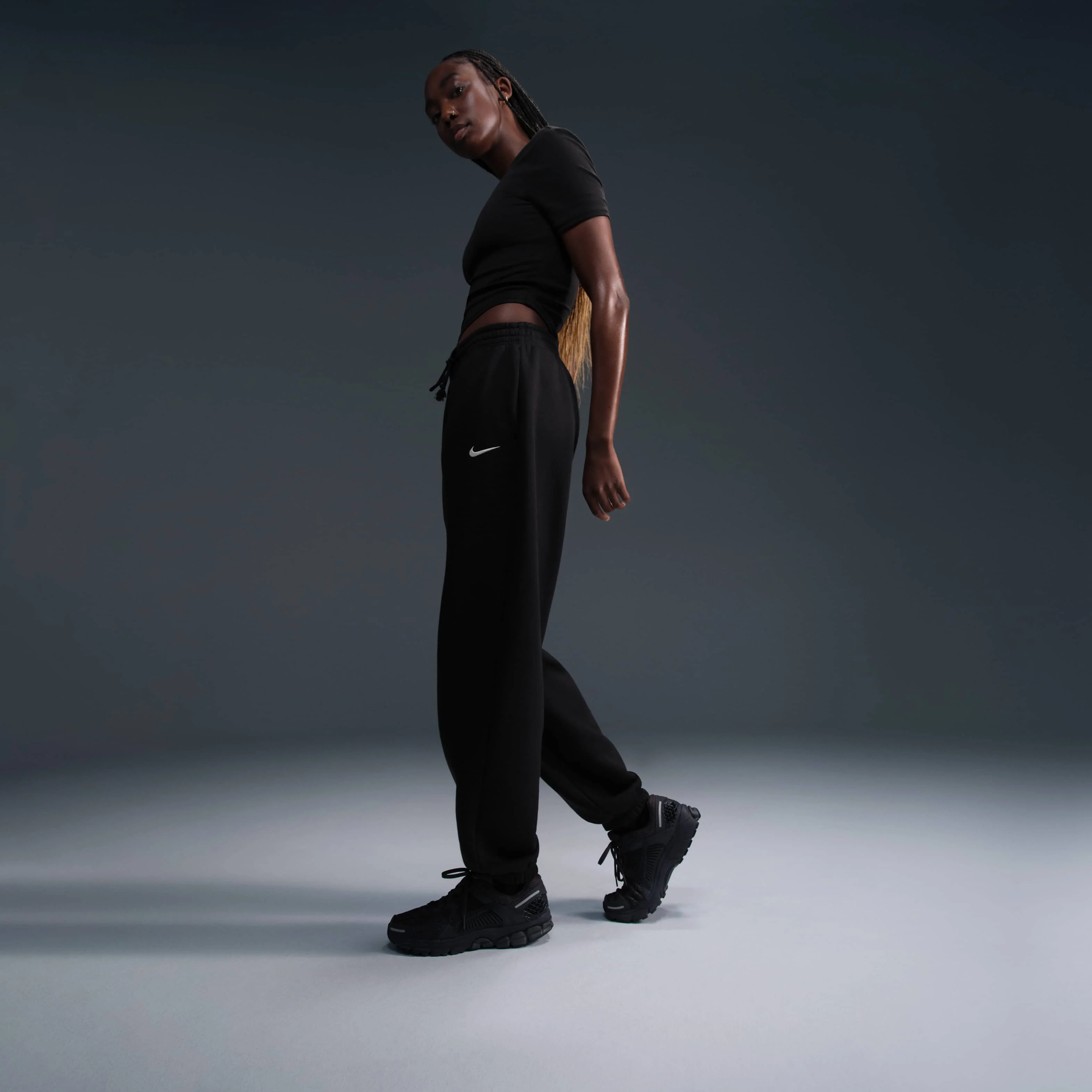 شلوار ورزشی زنانه Nike Sportswear Phoenix Fleece با کمر بلند و سایز بزرگ