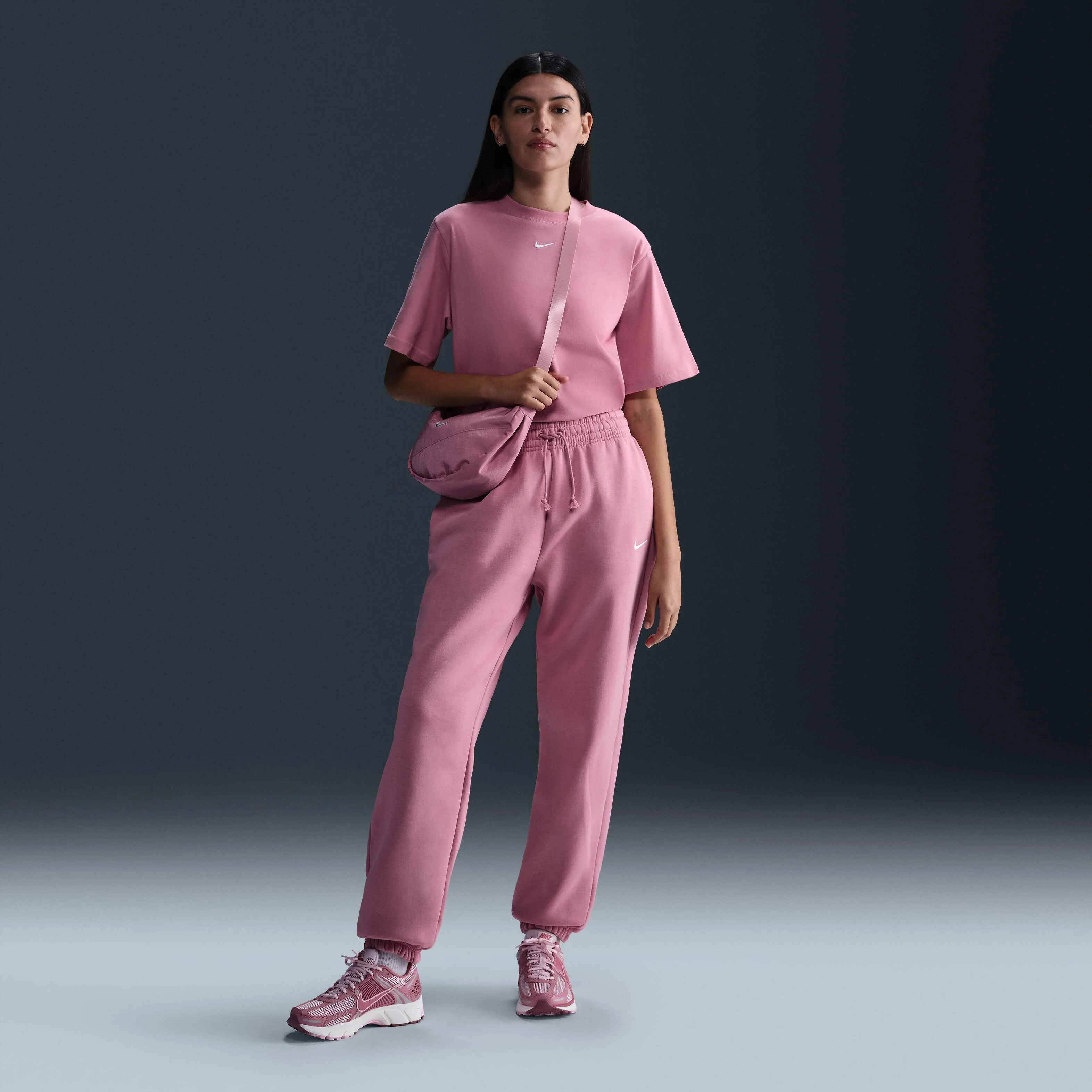 شلوار ورزشی زنانه Nike Sportswear Phoenix Fleece با کمر بلند و سایز بزرگ