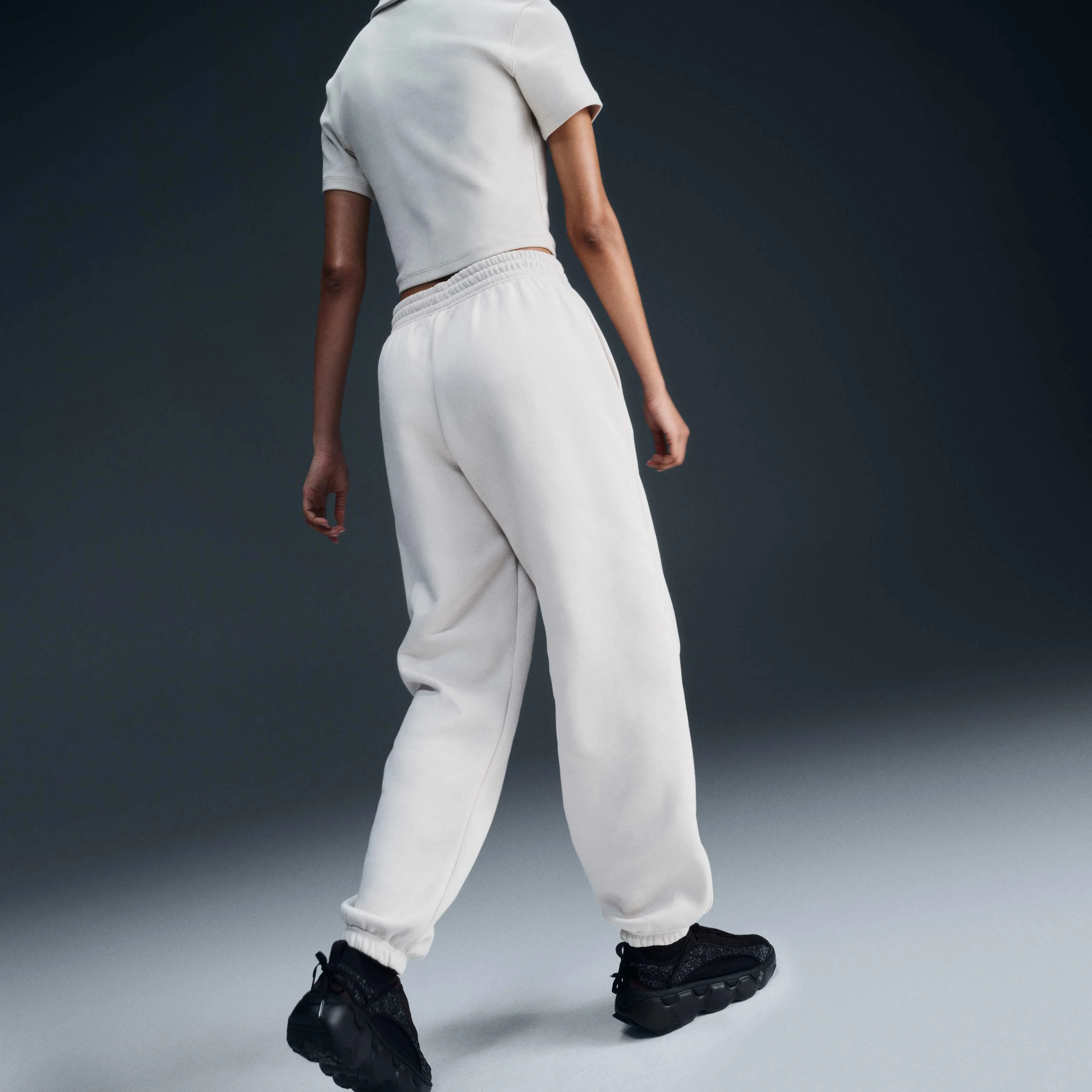 شلوار ورزشی زنانه Nike Sportswear Phoenix Fleece با کمر بلند و سایز بزرگ