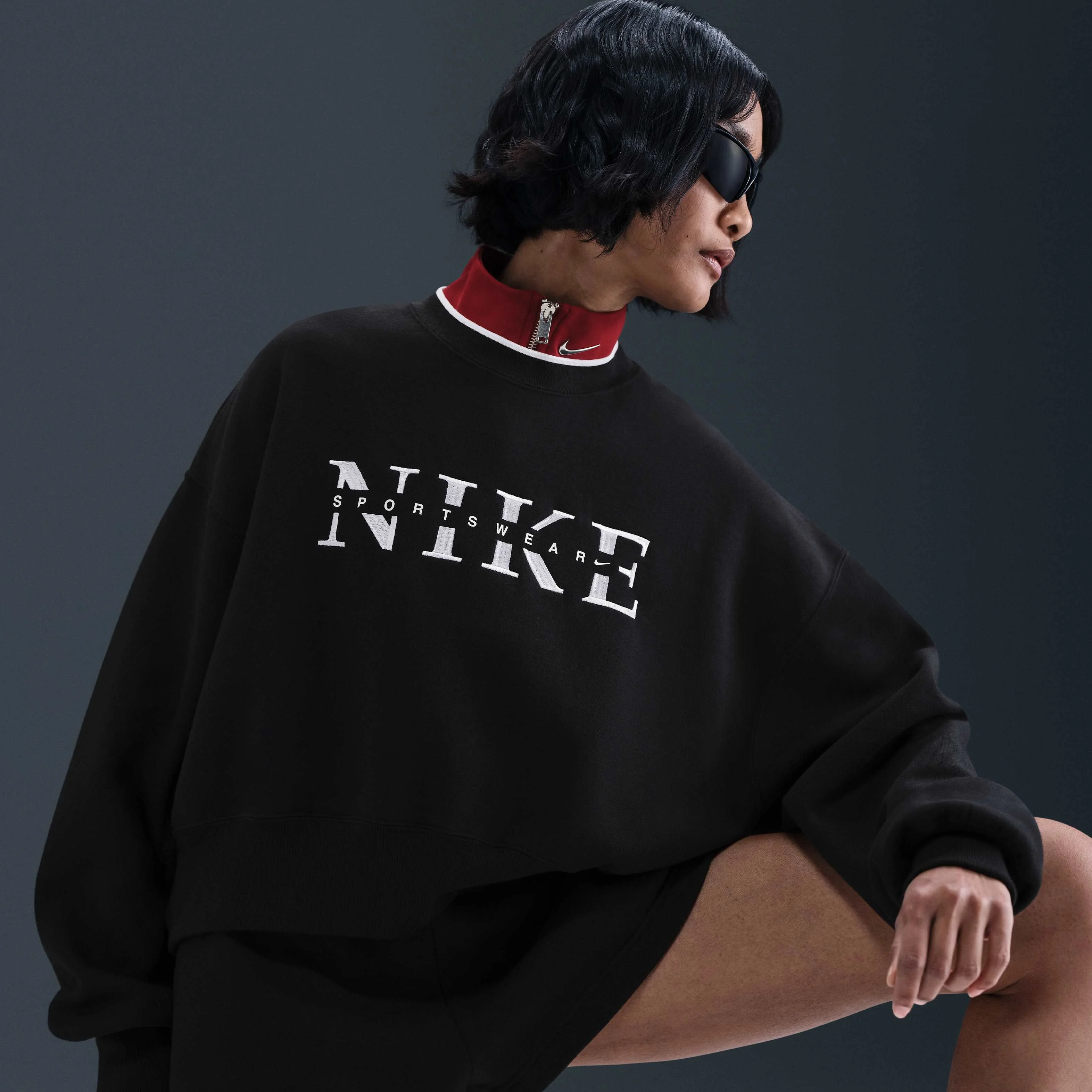 سویشرت زنانه یقه گرد Nike Sportswear Phoenix Fleece