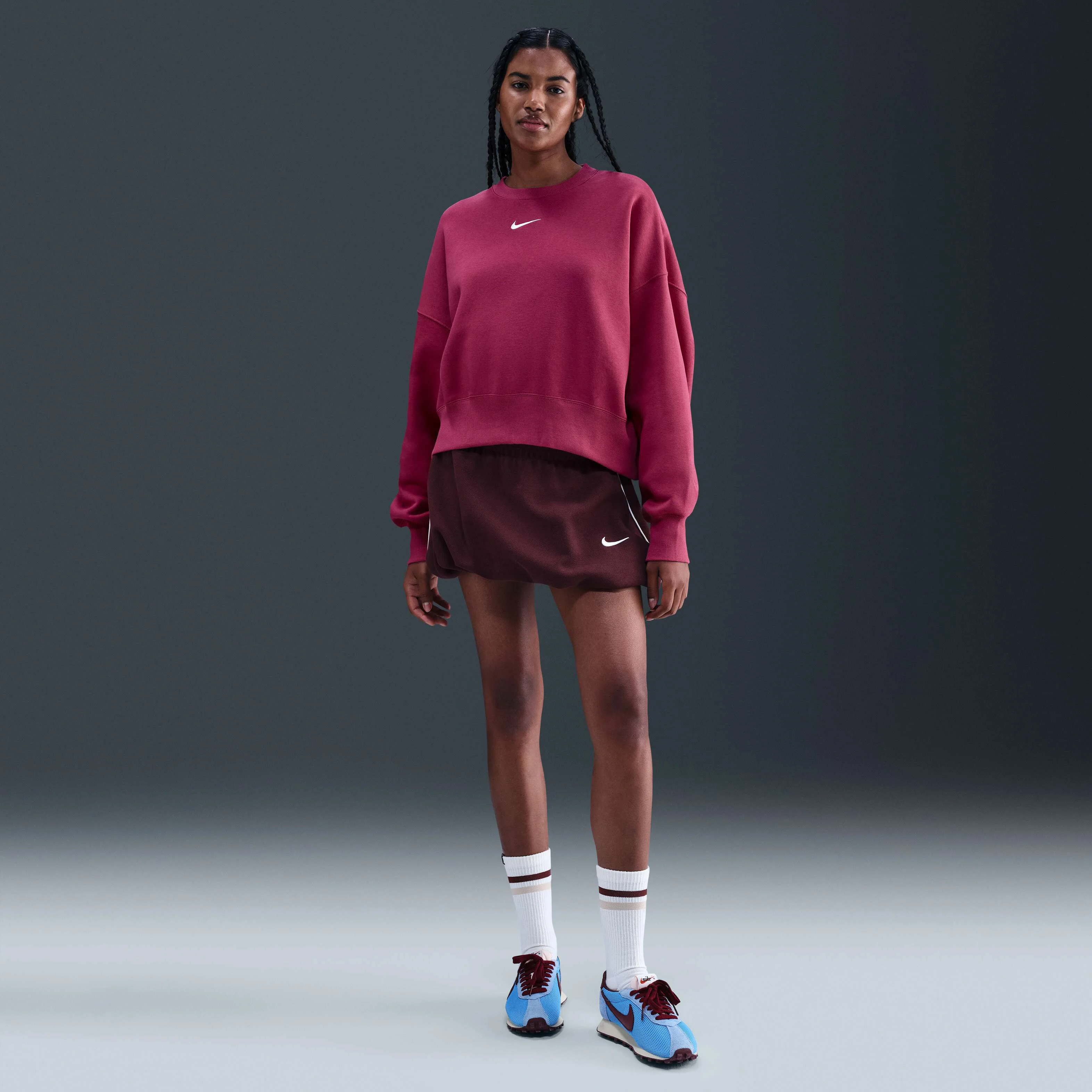 سویشرت زنانه یقه گرد Nike Sportswear Phoenix Fleece با سایز بزرگ