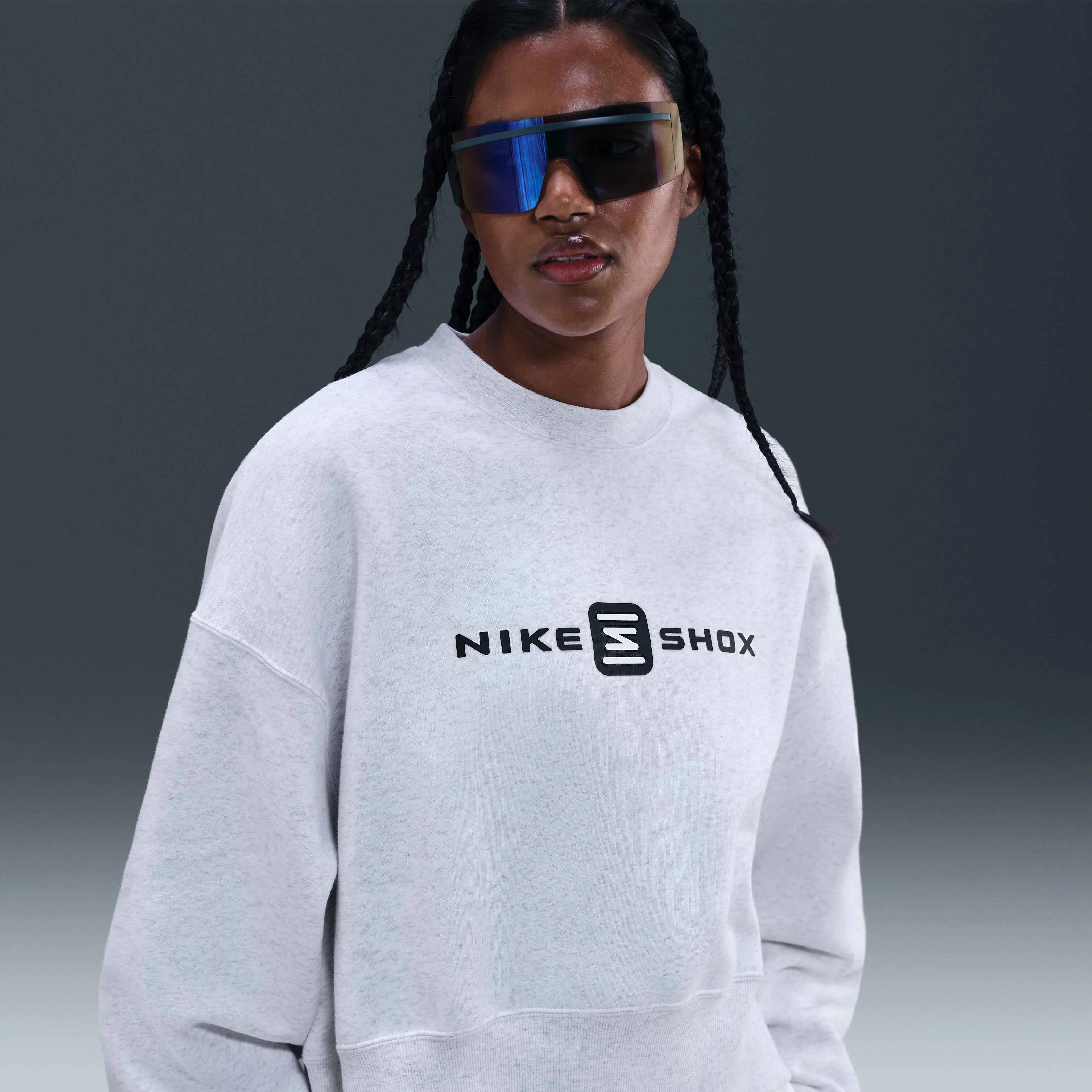 سویشرت زنانه یقه گرد بزرگ Nike Sportswear Phoenix Fleece Shox