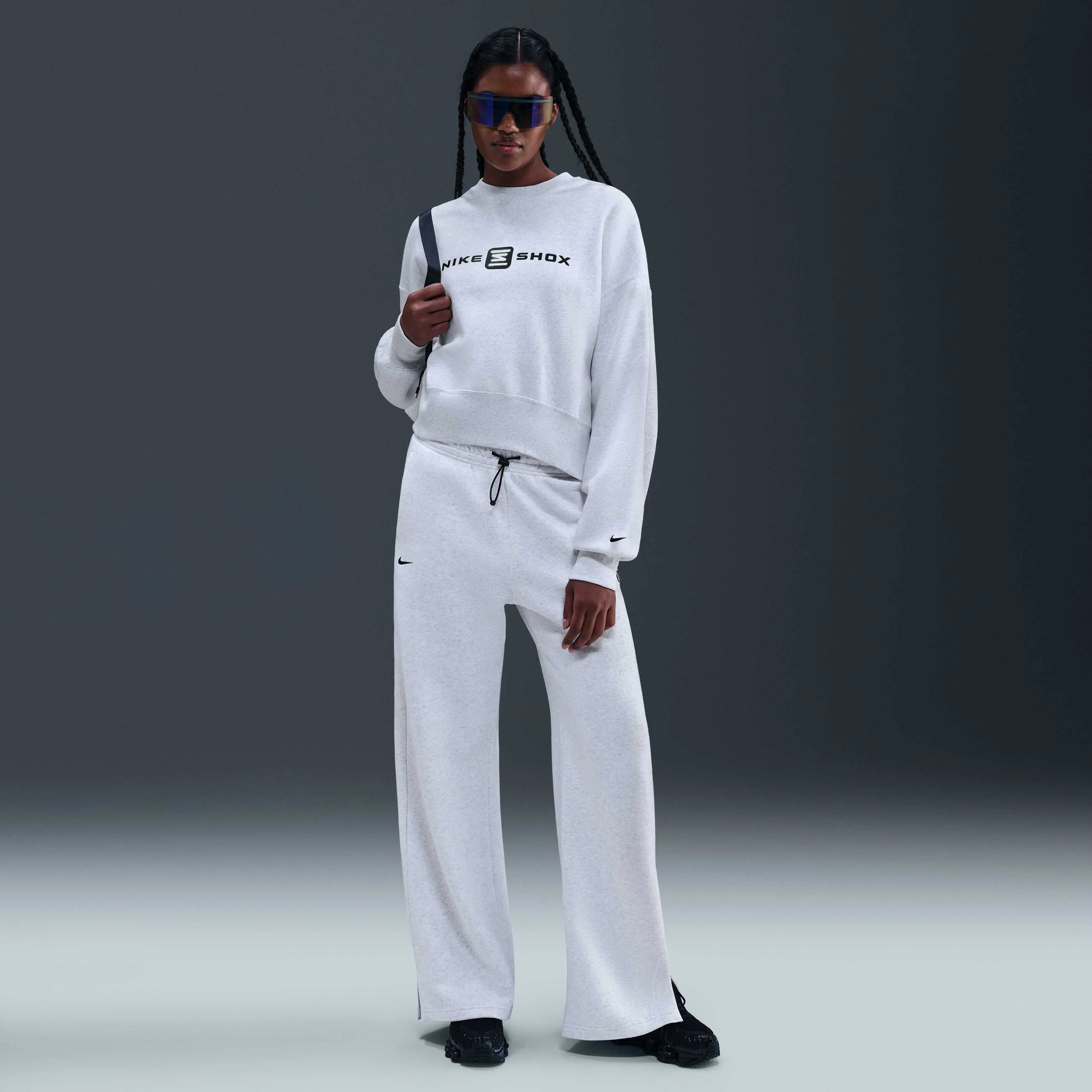 سویشرت زنانه یقه گرد بزرگ Nike Sportswear Phoenix Fleece Shox