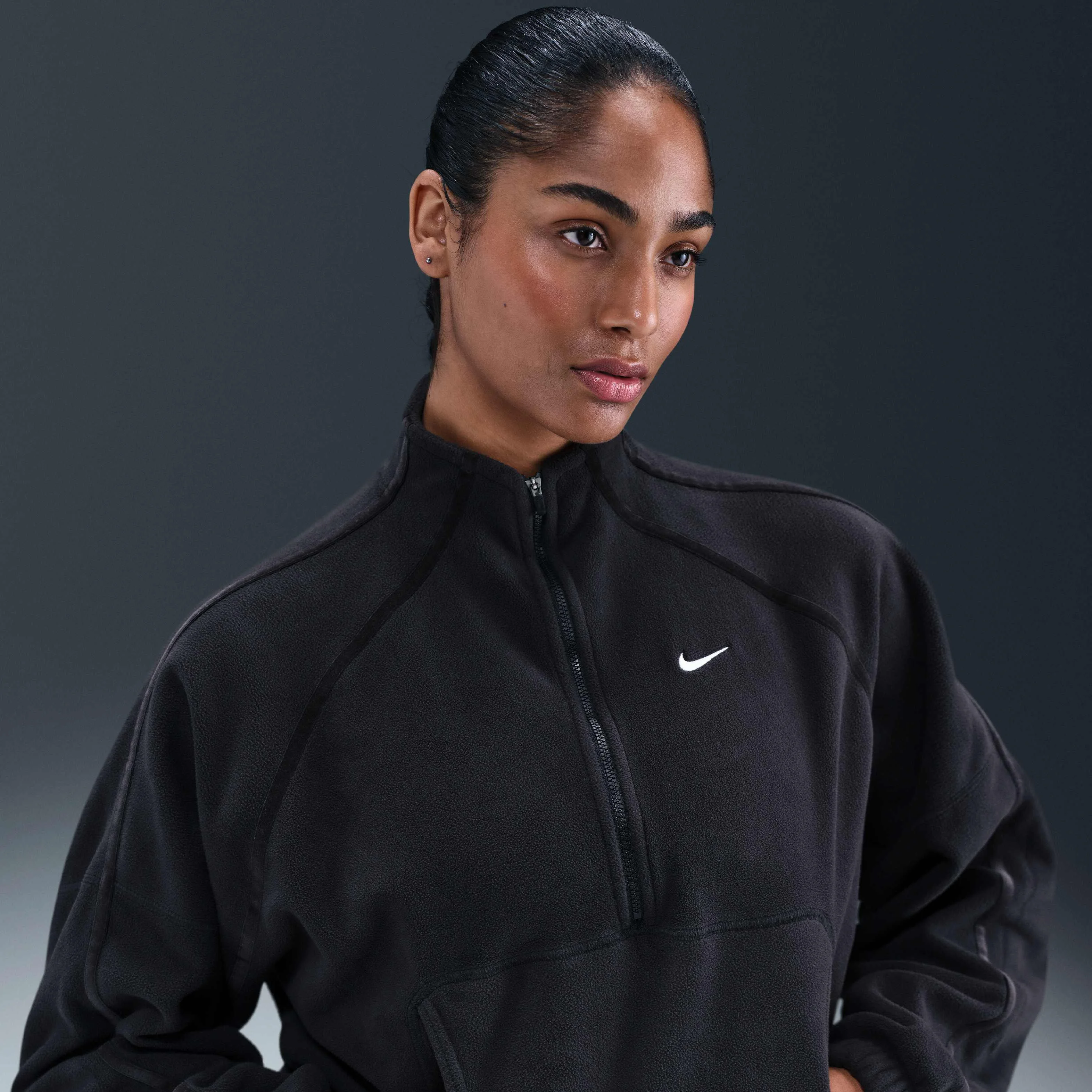 نیم تنه زیپ‌دار زنانه Nike One Therma-FIT