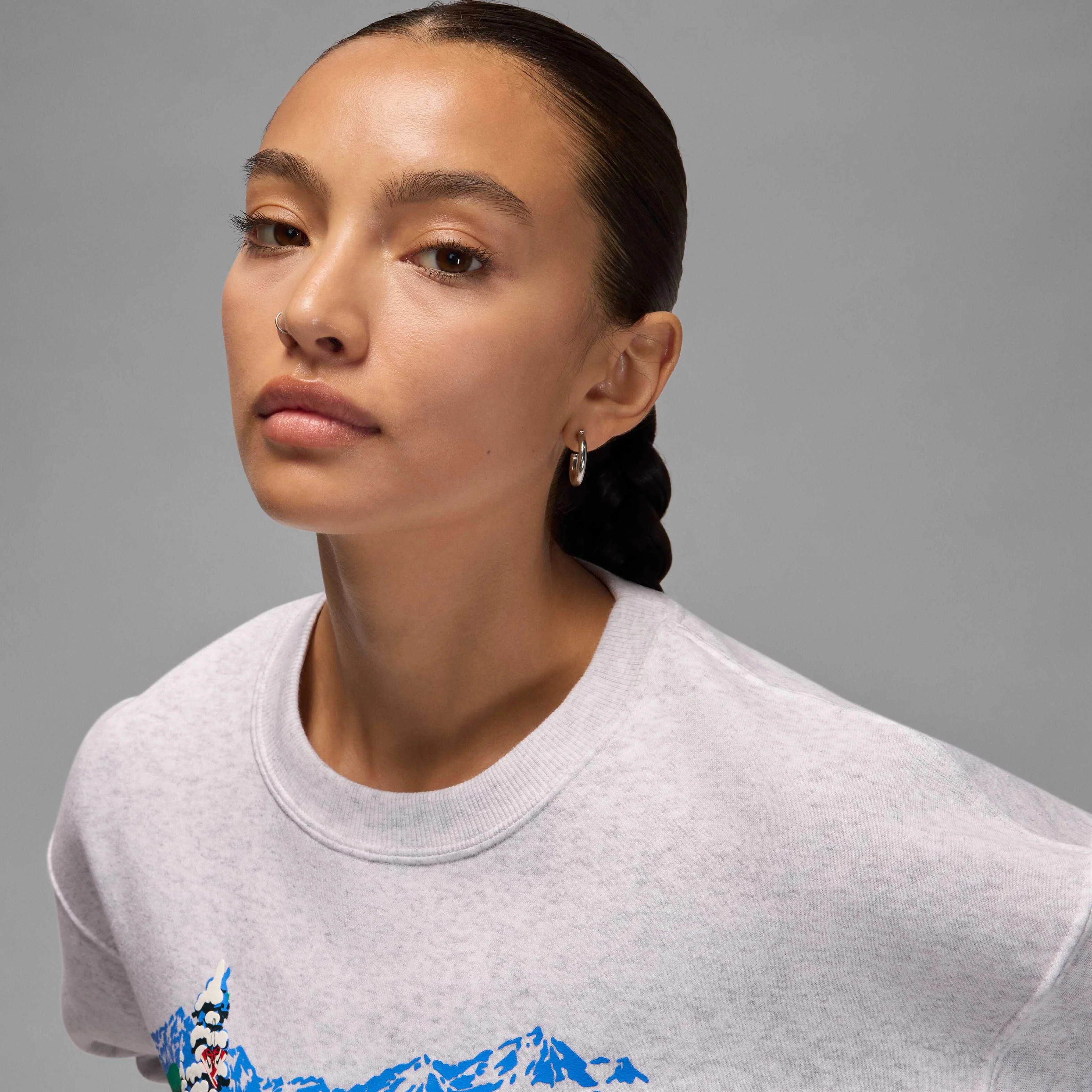 سویشرت زنانه یقه گرد پشمی جردن بروکلین