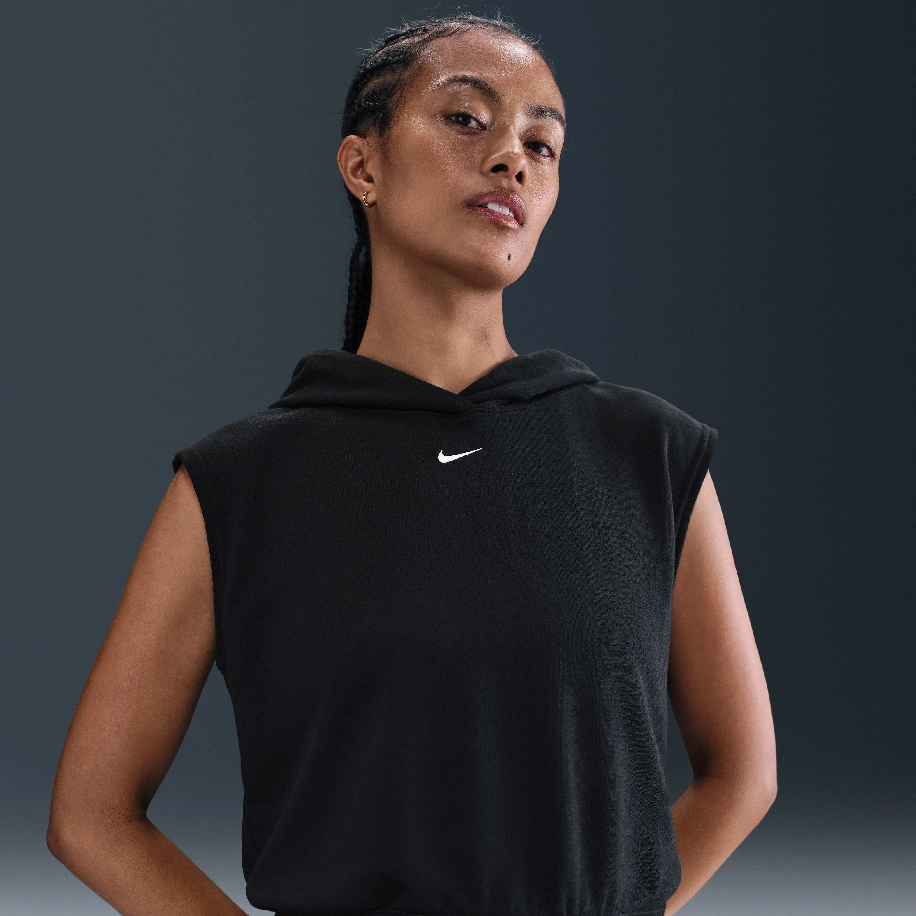 هودی نیم تنه زنانه نایک Sportswear Chill Terry بدون آستین
