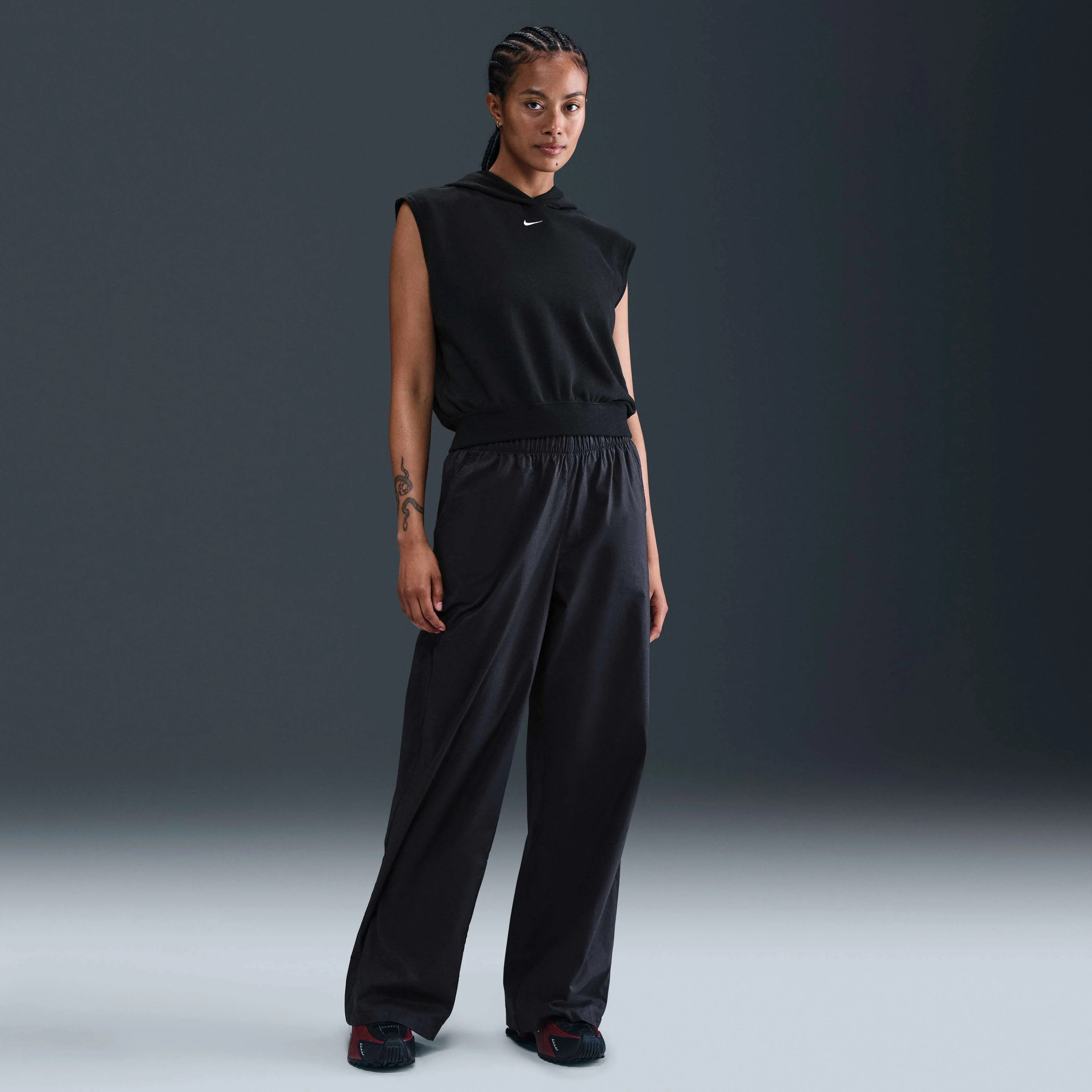 هودی نیم تنه زنانه نایک Sportswear Chill Terry بدون آستین