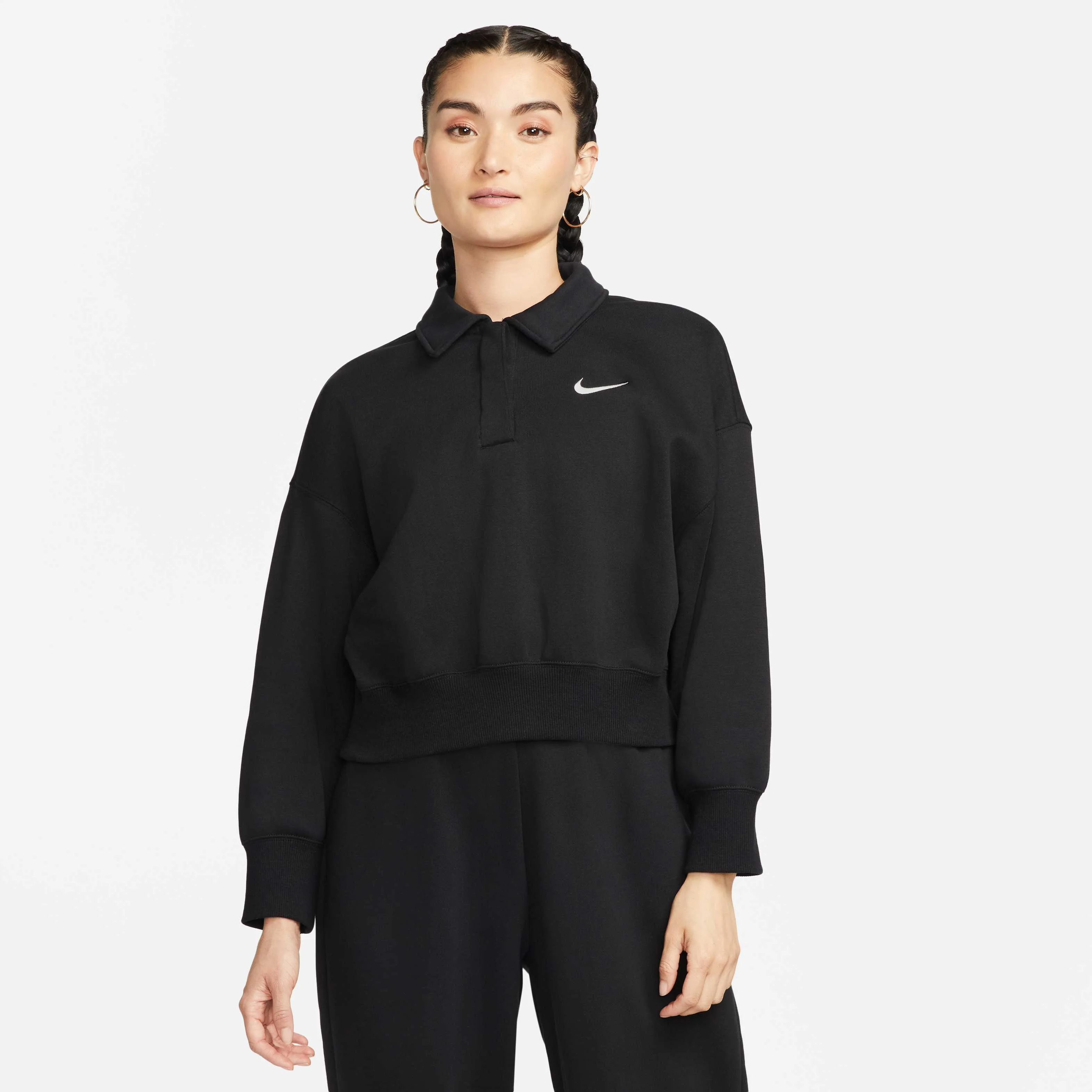سویشرت نیم تنه آستین سه ربع زنانه Nike Sportswear Phoenix Fleece