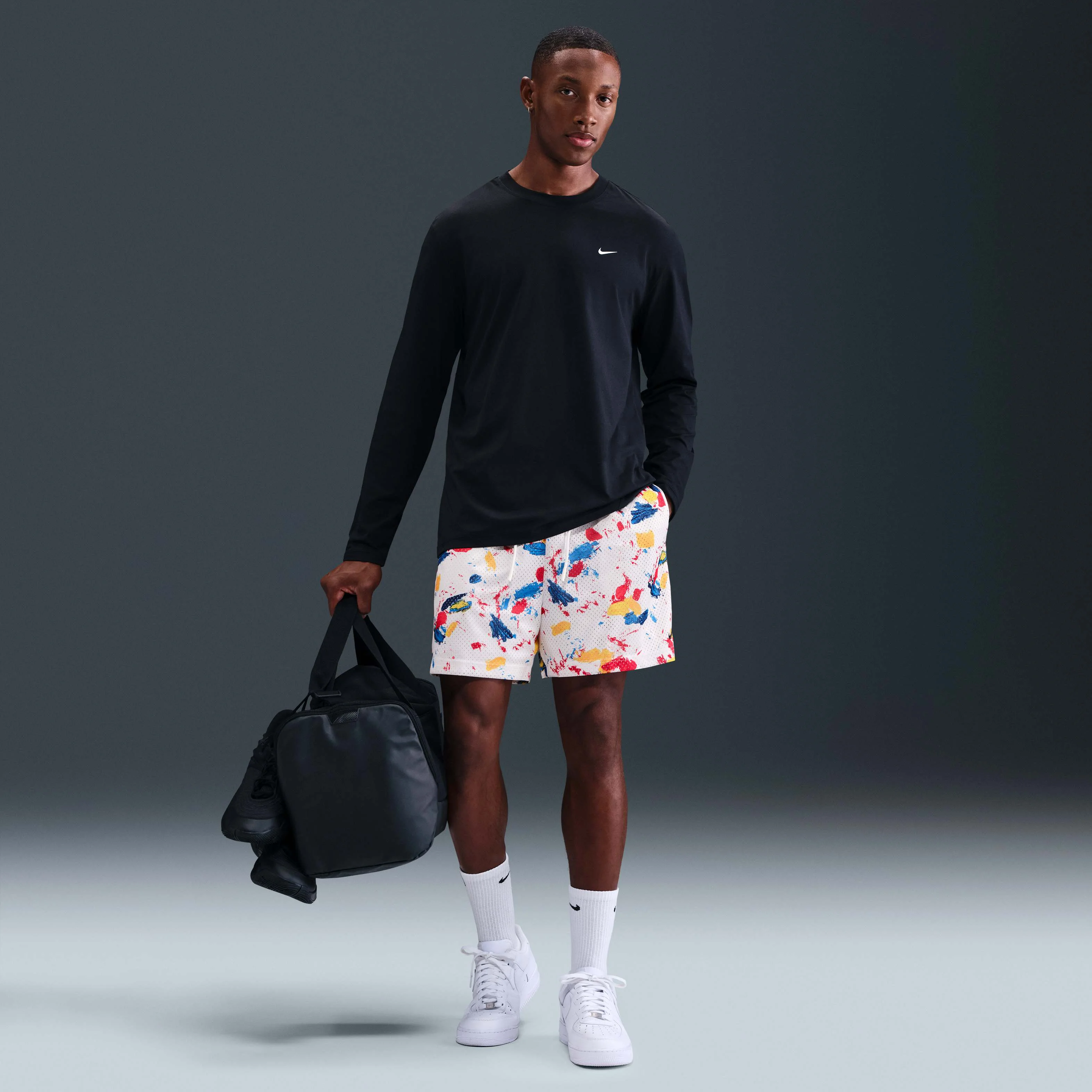 شورت ورزشی مردانه نایکی Dri-FIT با طول تقریبی 12.5 سانتی متر، مناسب تمرین بسکتبال