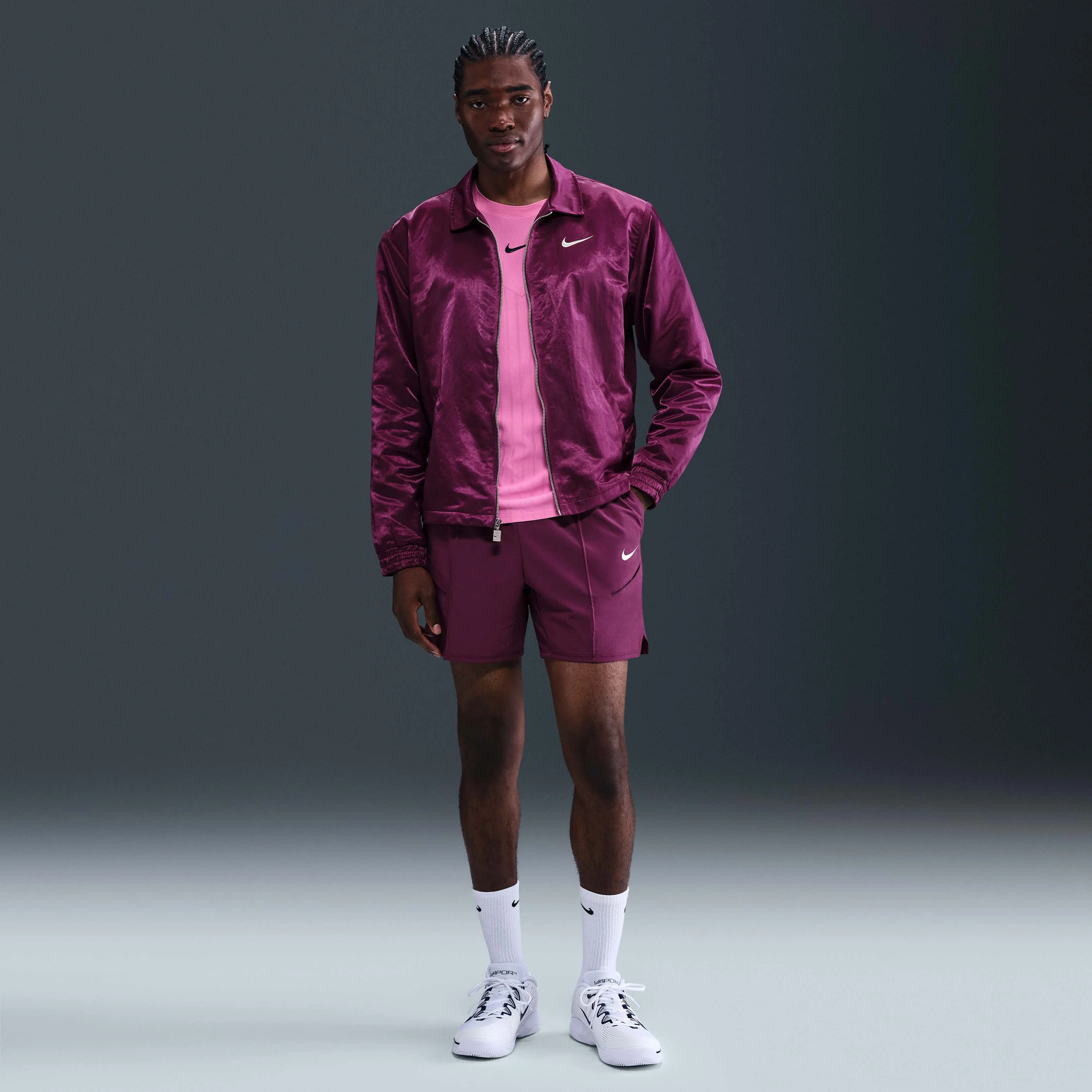 شورت تنیس مردانه نایکی کورت اسلم Dri-FIT با قد تقریبی ۱۵ سانتی متر