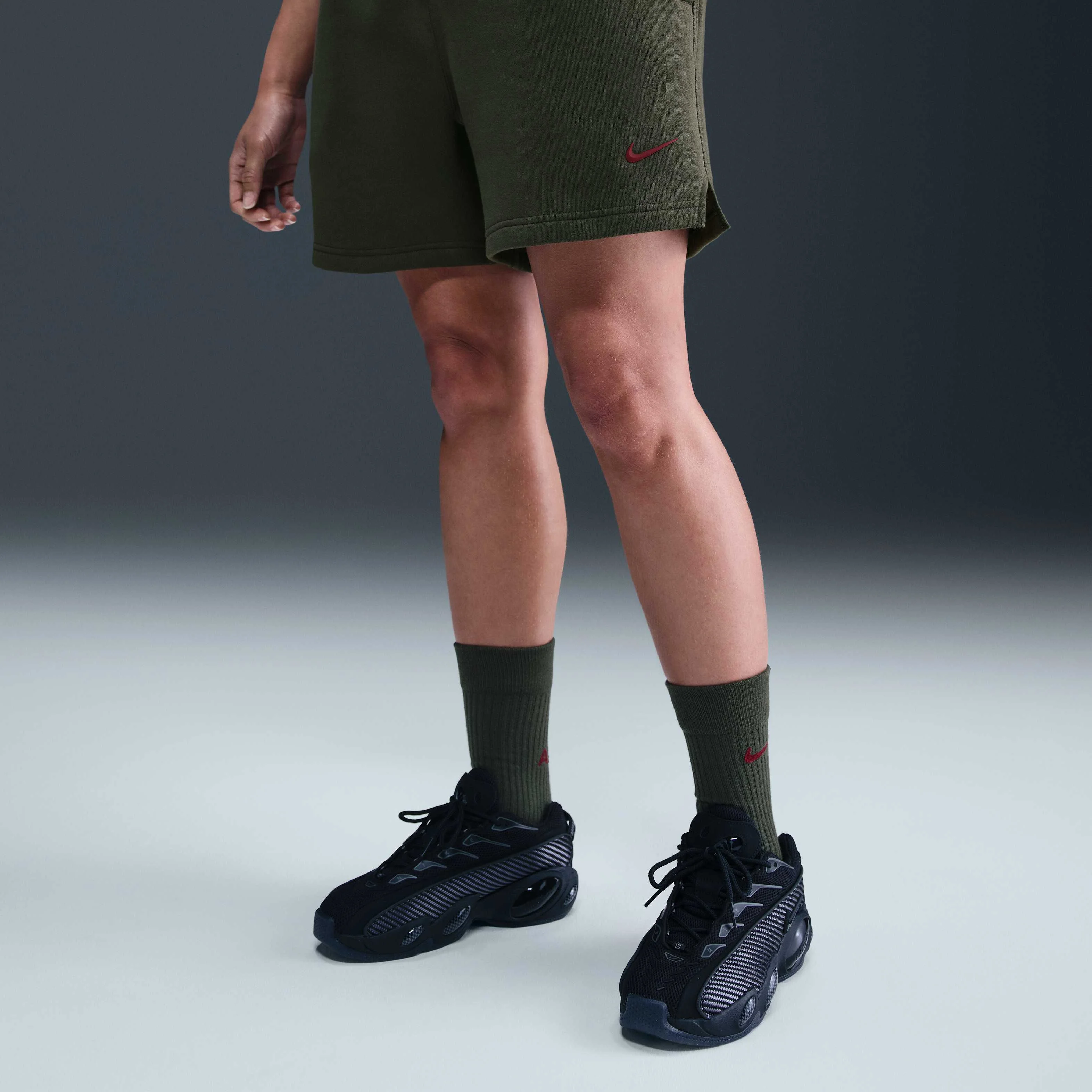 شلوارک پشمی نایک NOCTA Cardinal - خاکی/قرمز تیمی