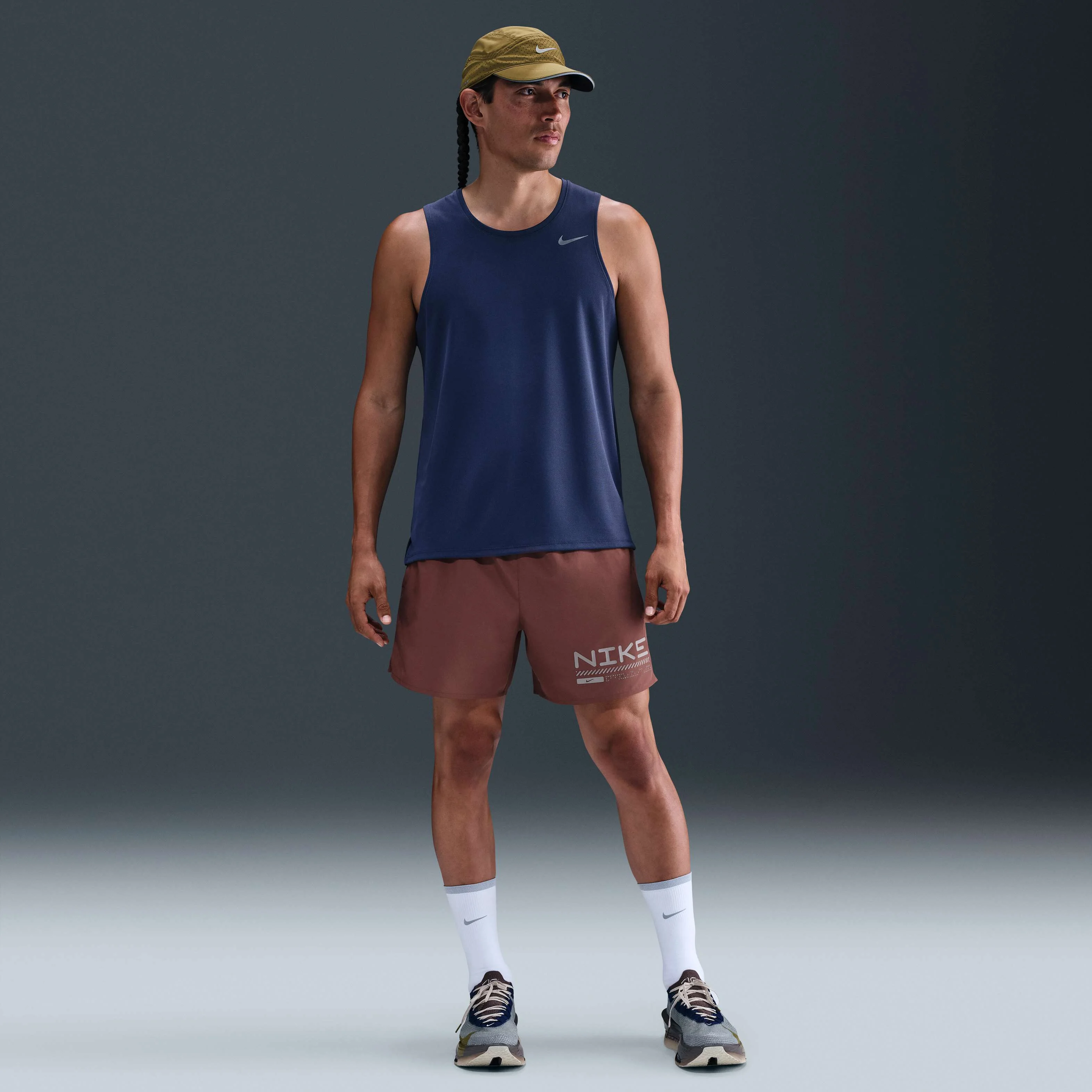 شورت ورزشی مردانه نایکی چلنجر زمستانی، دو لایه، حدود 12.5 سانتی متر