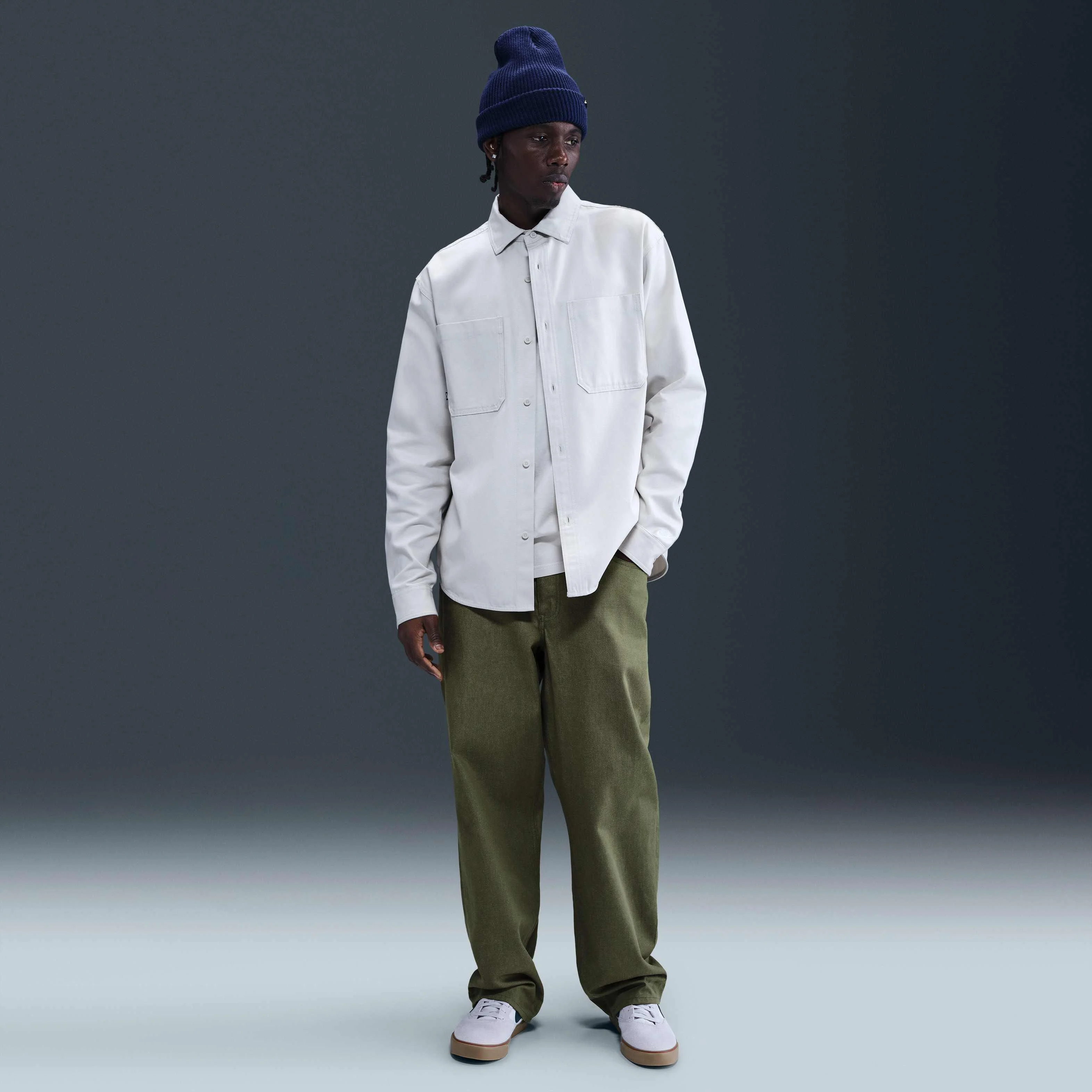 شلوار جین اسکیت گشاد مردانه نایکی SB - زیتونی مدیوم