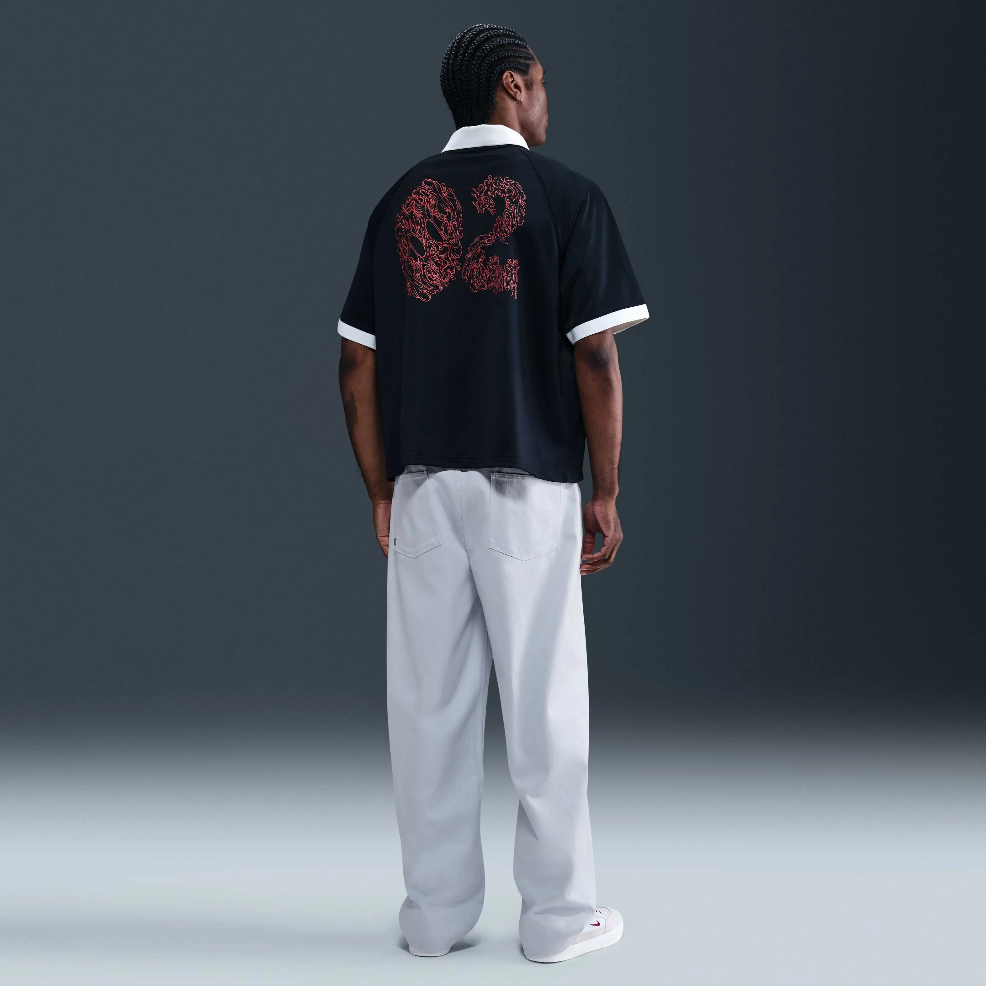 شلوار جین اسکیت گشاد مردانه نایکی SB - خاکستری فوتبالی