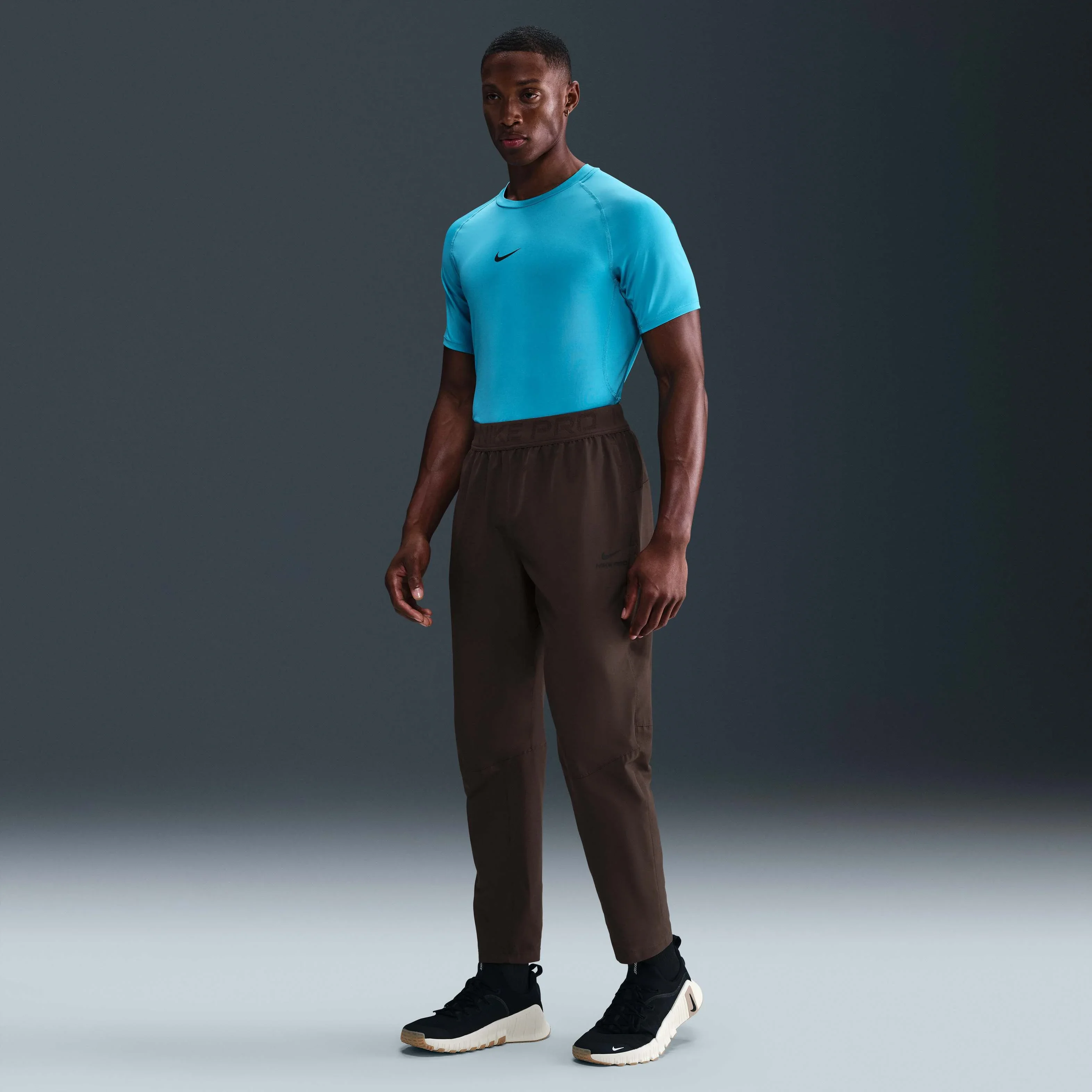 شلوار ورزشی مردانه نایکی پرو با فناوری Dri-FIT - قهوه ای باروک/مشکی