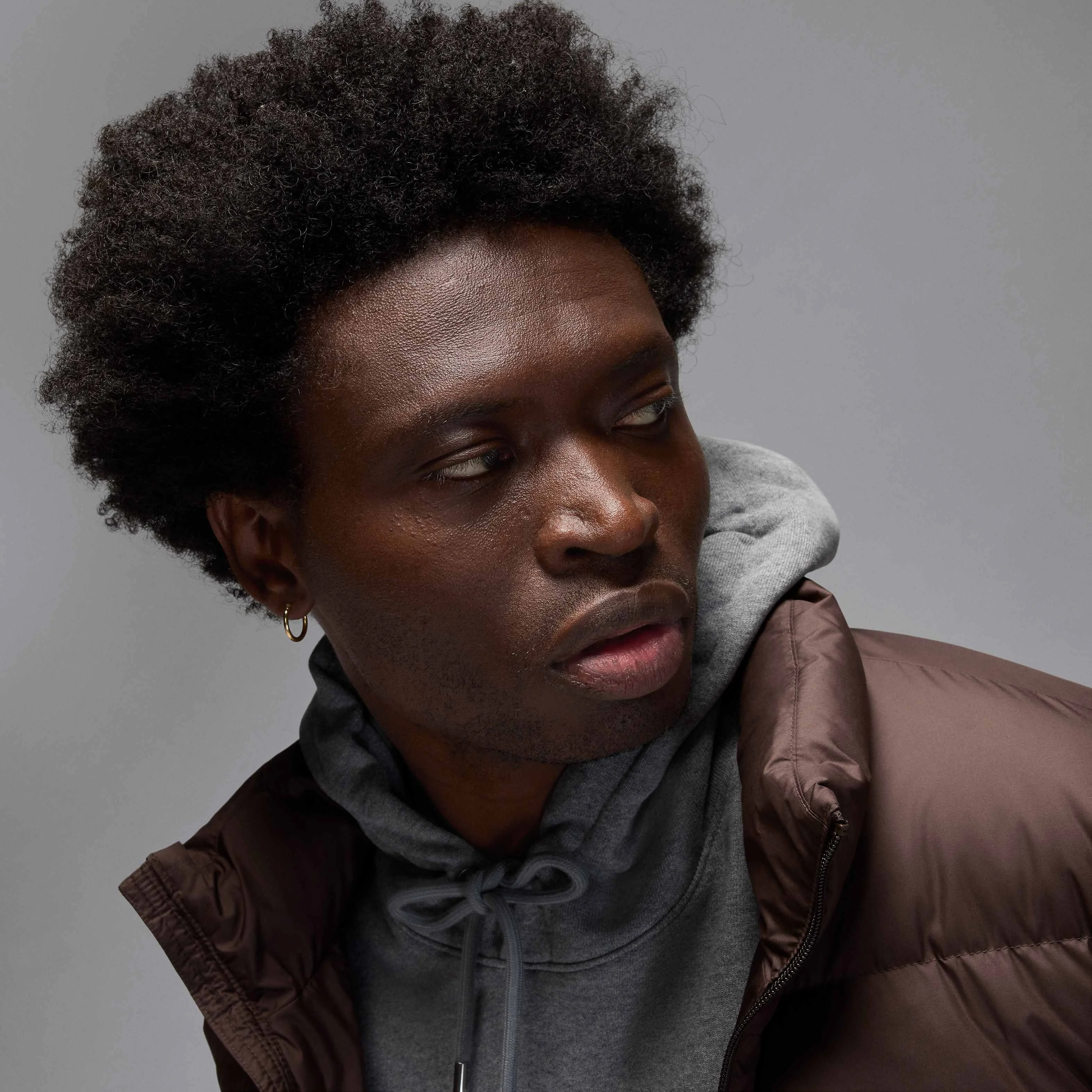 کاپشن پافر مردانه جردن Flight، قهوه ای باروک/مشکی