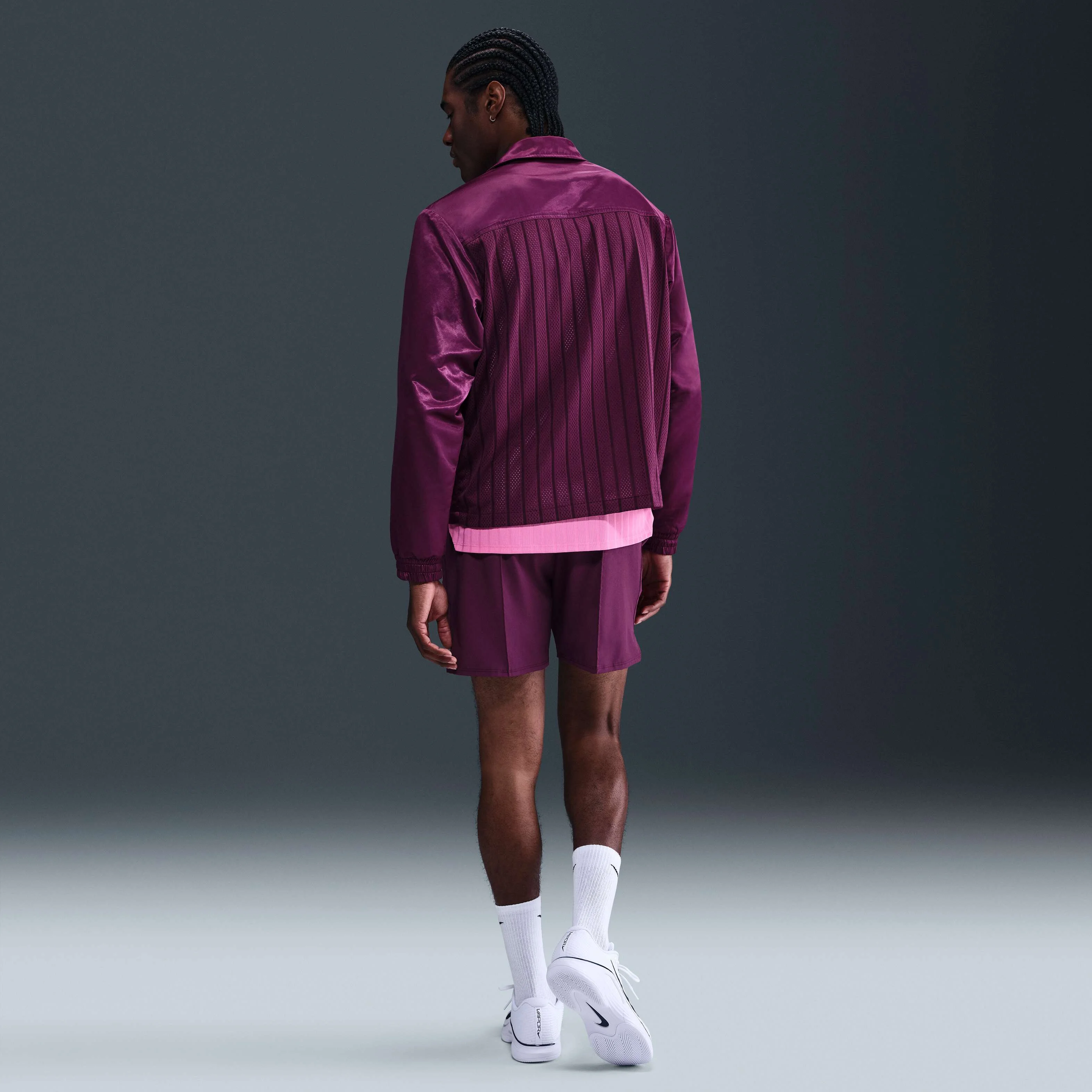 ژاکت مردانه نایکی کورت اسلم - عنابی/سفید ژاکت مردانه نایکی کورت اسلم - عنابی/سفید