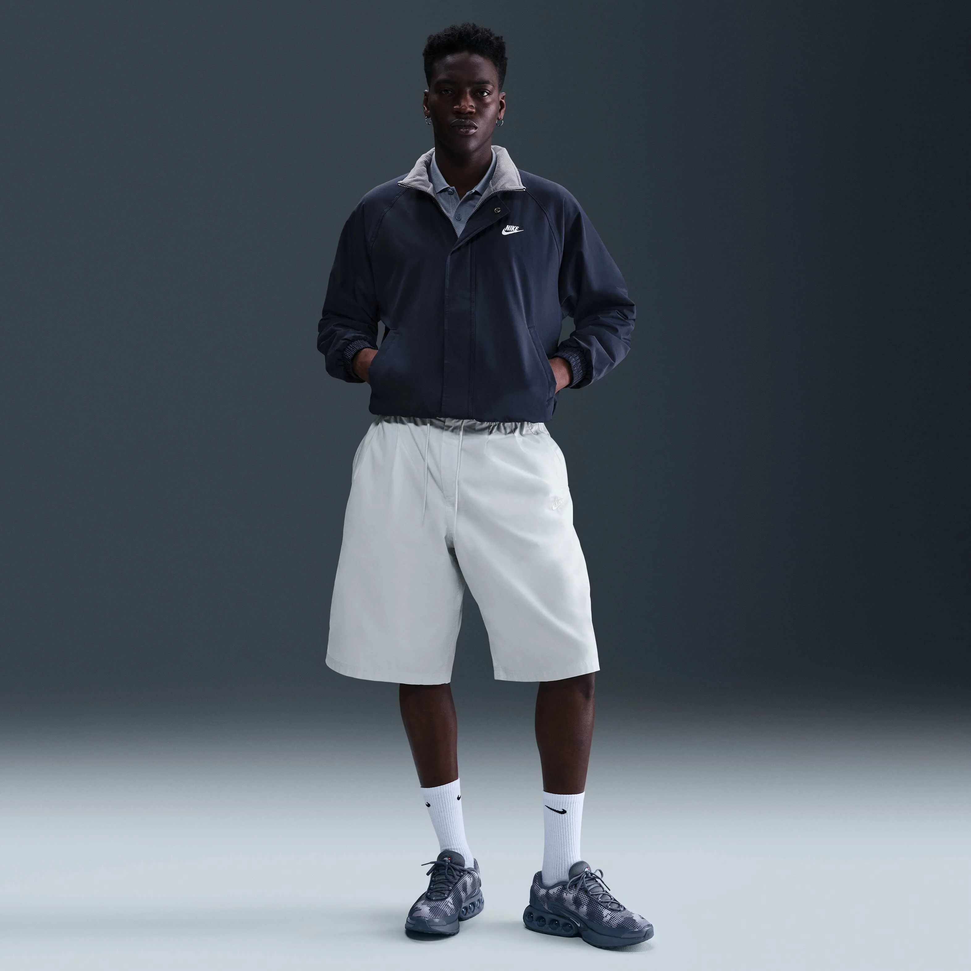 ژاکت مردانه نایکی مدل Club Futura - ابسیدین/سفید