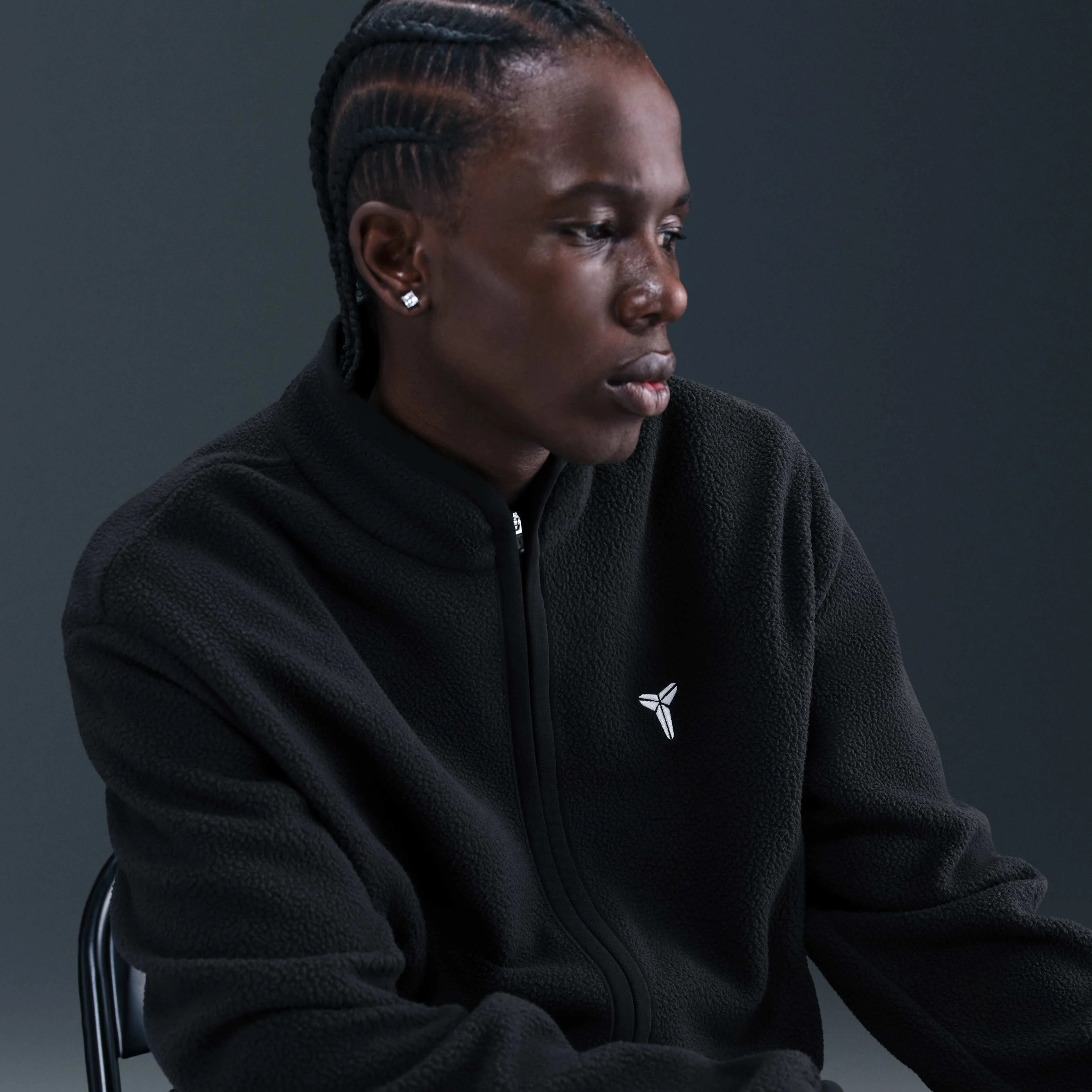 ژاکت بسکتبال مردانه کوبی مخصوص زمستان - مشکی/آنتراسیت/سفید