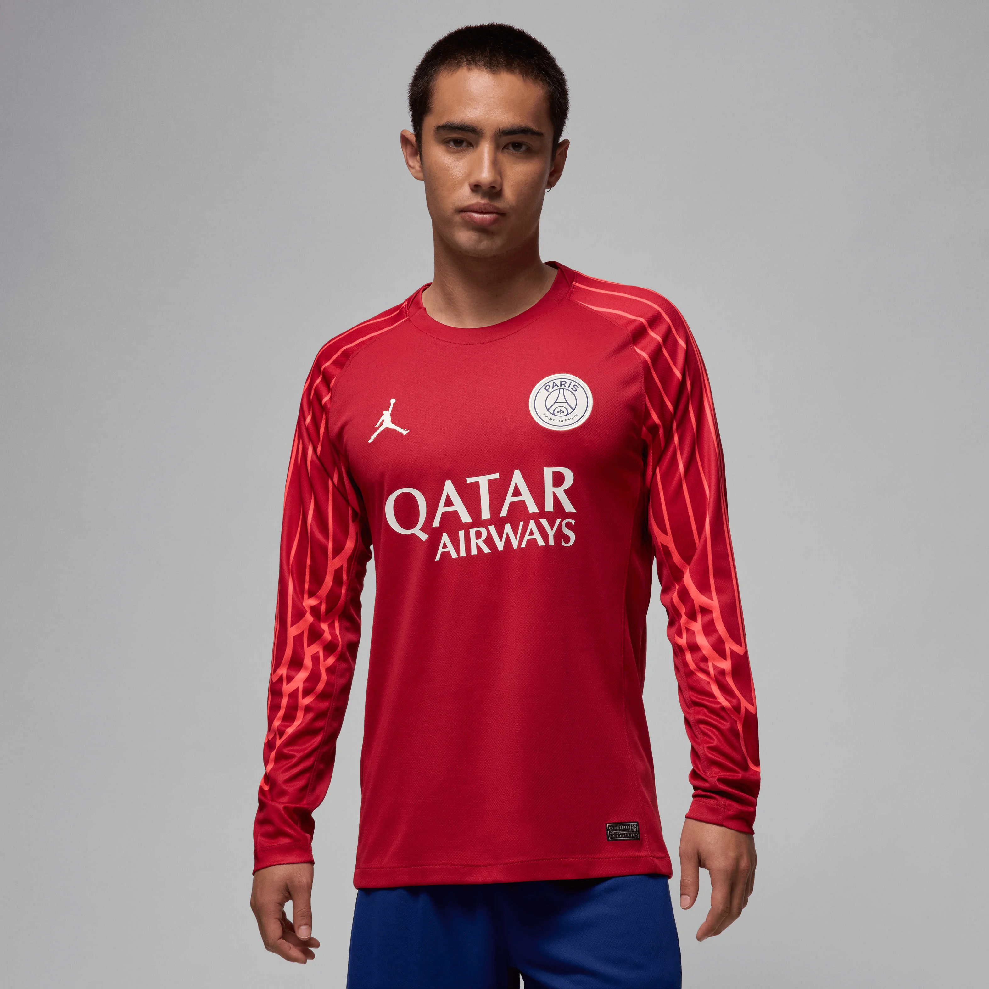 پیراهن آستین بلند دروازه‌بانی چهارم مردانه پاریس سن ژرمن 2025 استادیوم جردن درای-فیت