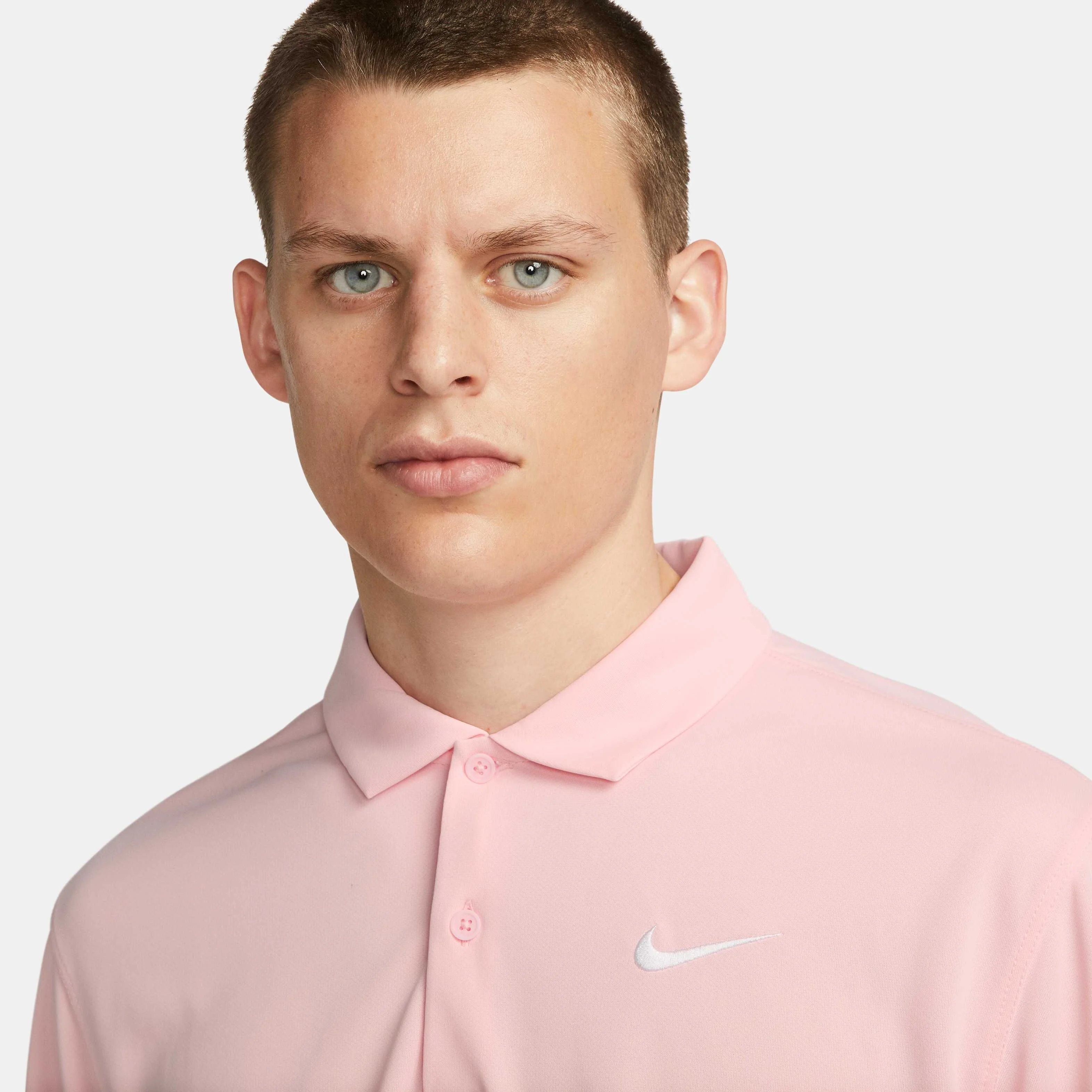 پولوشرت تنیس مردانه نایکی NikeCourt Dri-FIT - شکوفه صورتی/سفید