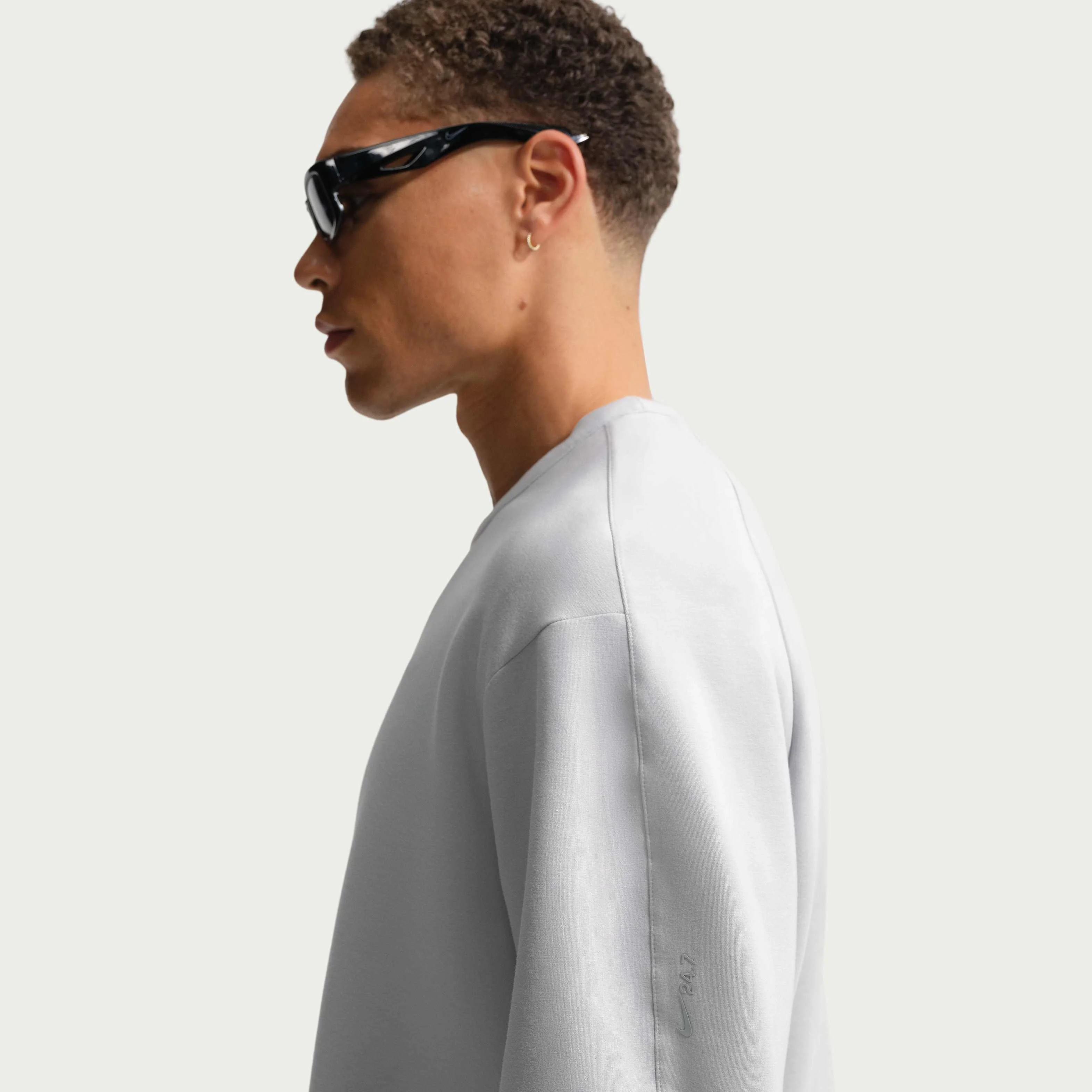 تی شرت آستین بلند مردانه نایکی Dri-FIT مدل 24.7 ImpossiblySoft - خاکستری مه آلود/خاکستری روشن دودی