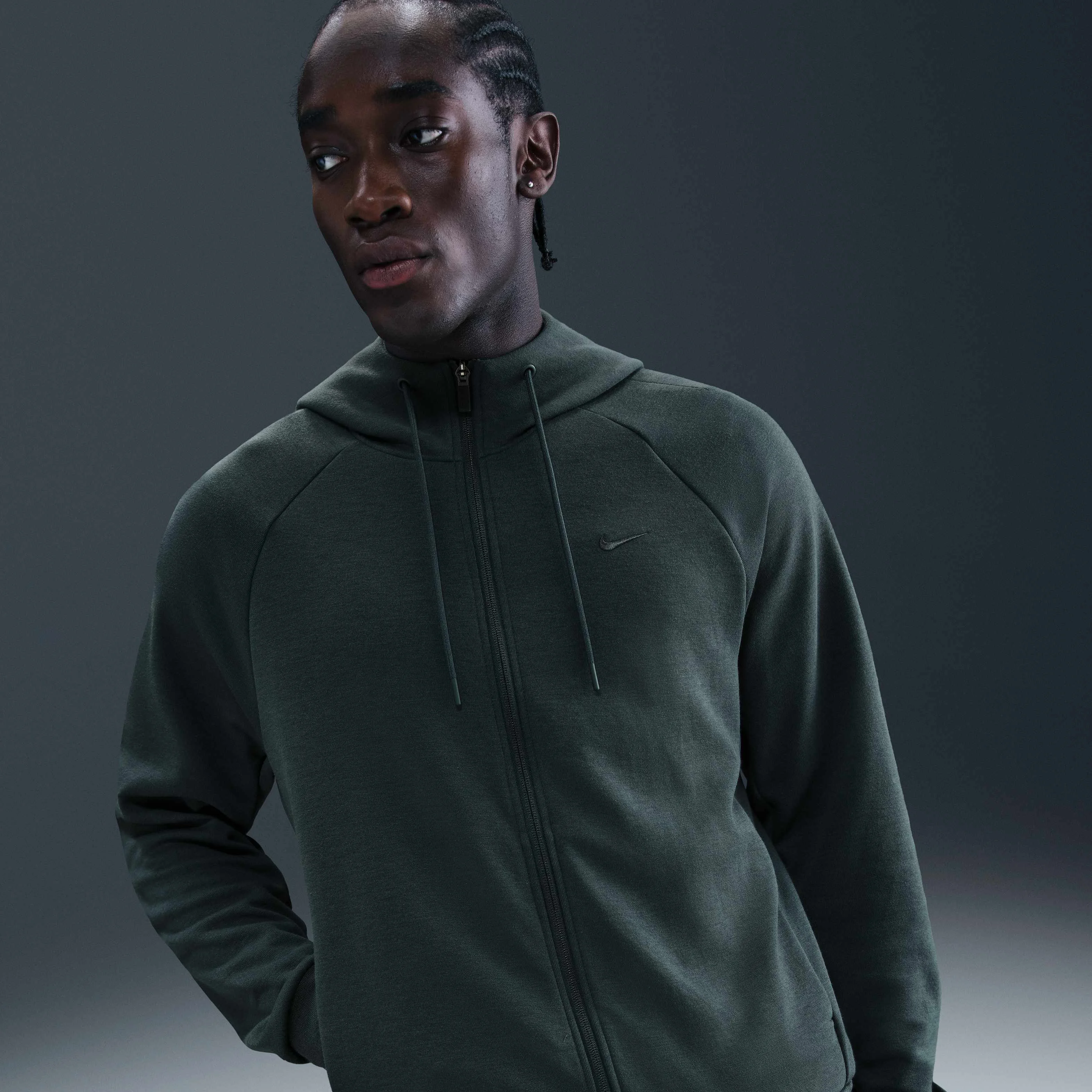 هودی ورزشی مردانه نایکی مدل Dri-FIT UV با زیپ کامل