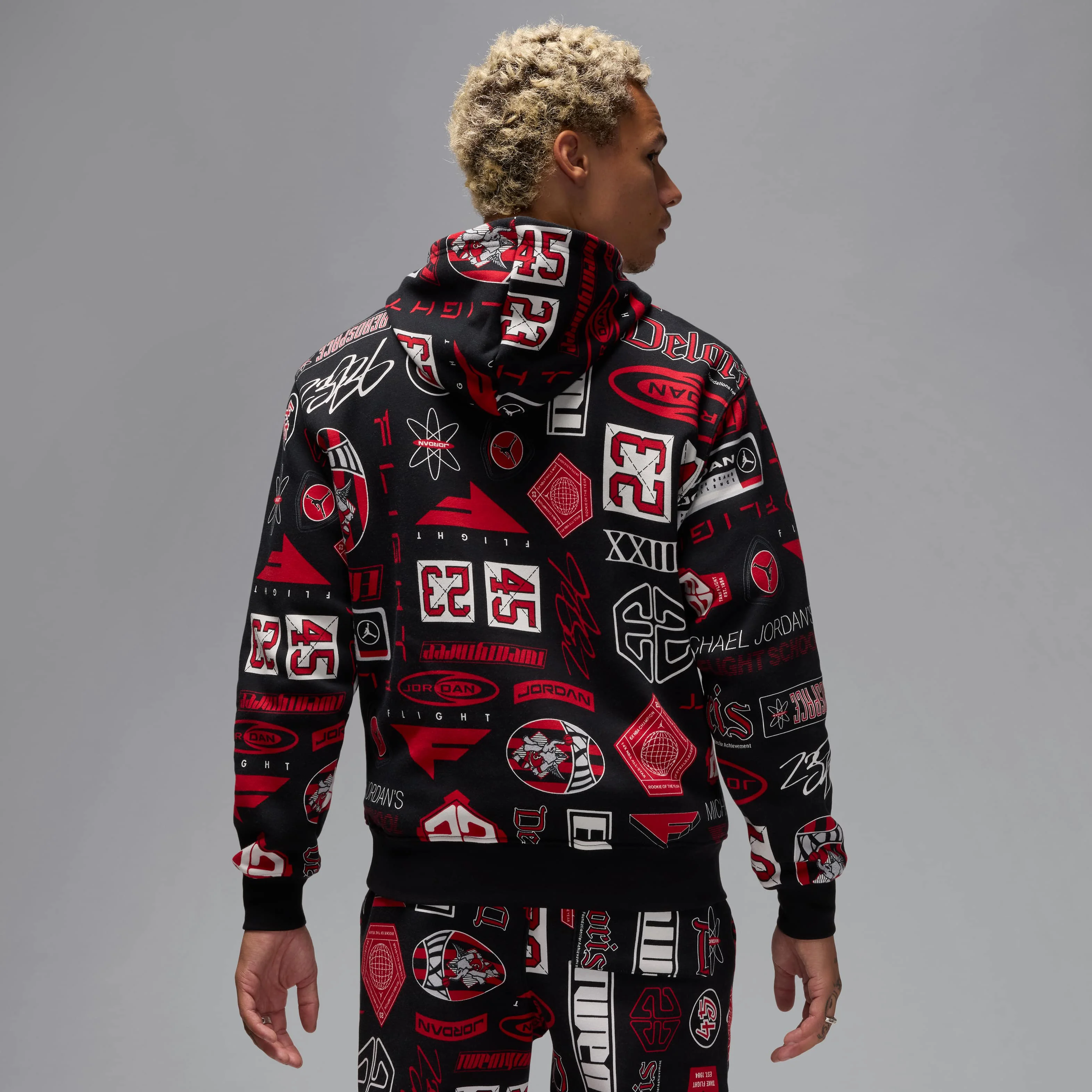 هودی پلوور مردانه پشمی طرح دار جردن Essentials