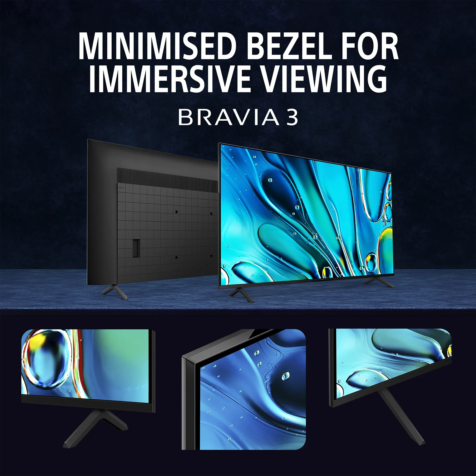 تلویزیون هوشمند 55 اینچی 4K HDR سونی BRAVIA 3 (Google TV) با Dolby Vision Atmos، مدل 2024