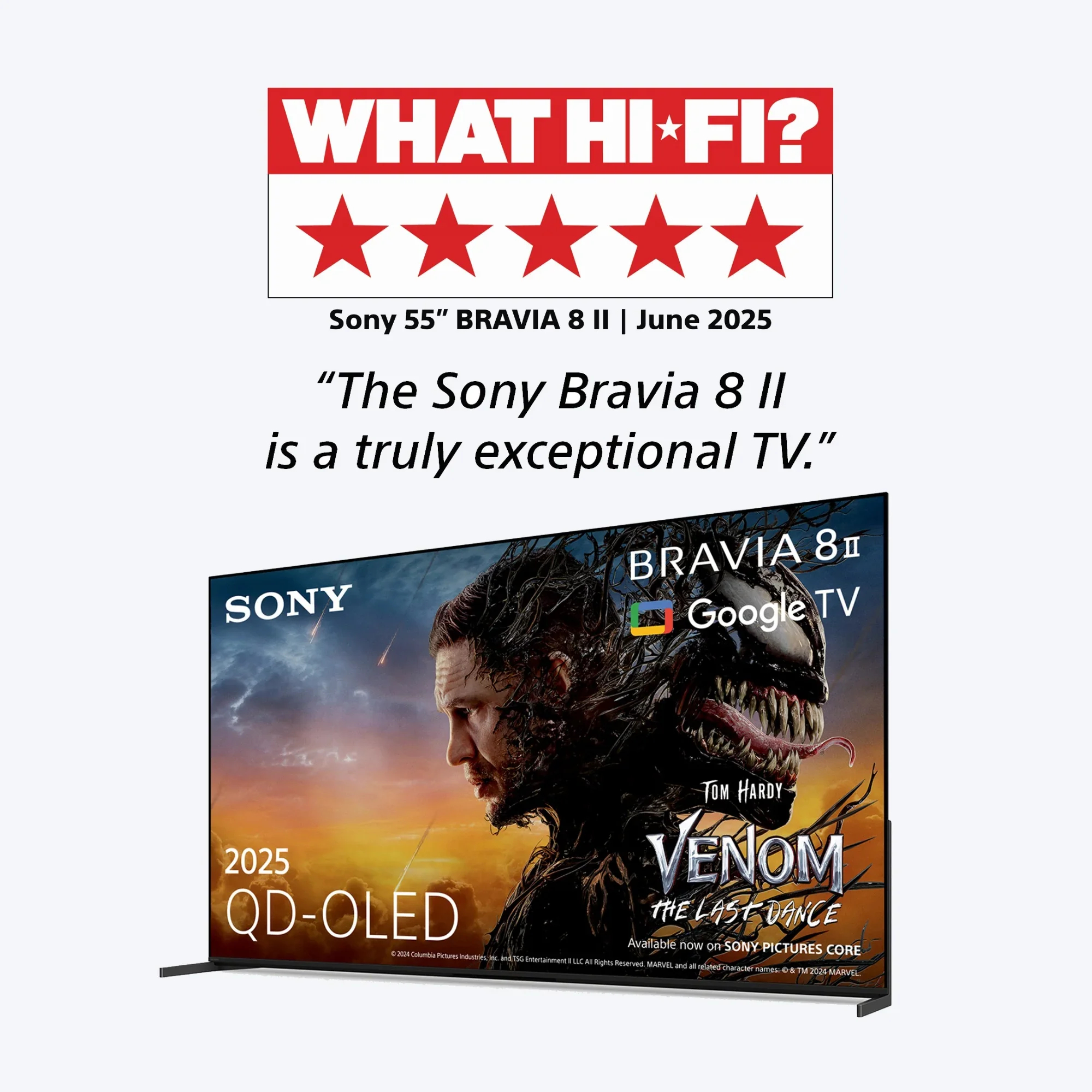 سونی | BRAVIA 8 II | ۵۵ اینچ | پردازنده XR | QD OLED | 4K Ultra HD | محدوده دینامیکی بالا (HDR) | تلویزیون هوشمند (Google TV) | مدل ۲۰۲۵