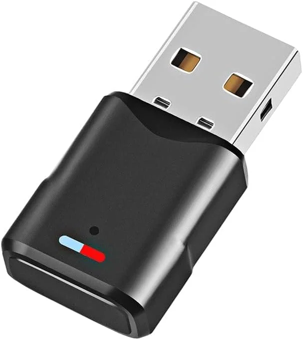 آداپتور صوتی بلوتوث برای PS5/PS4، دانگل USB 5.3، تأخیر کم برای بازی، سازگار با ایرپاد/هدفون/اسپیکر و ویندوز 10/8/7/XP