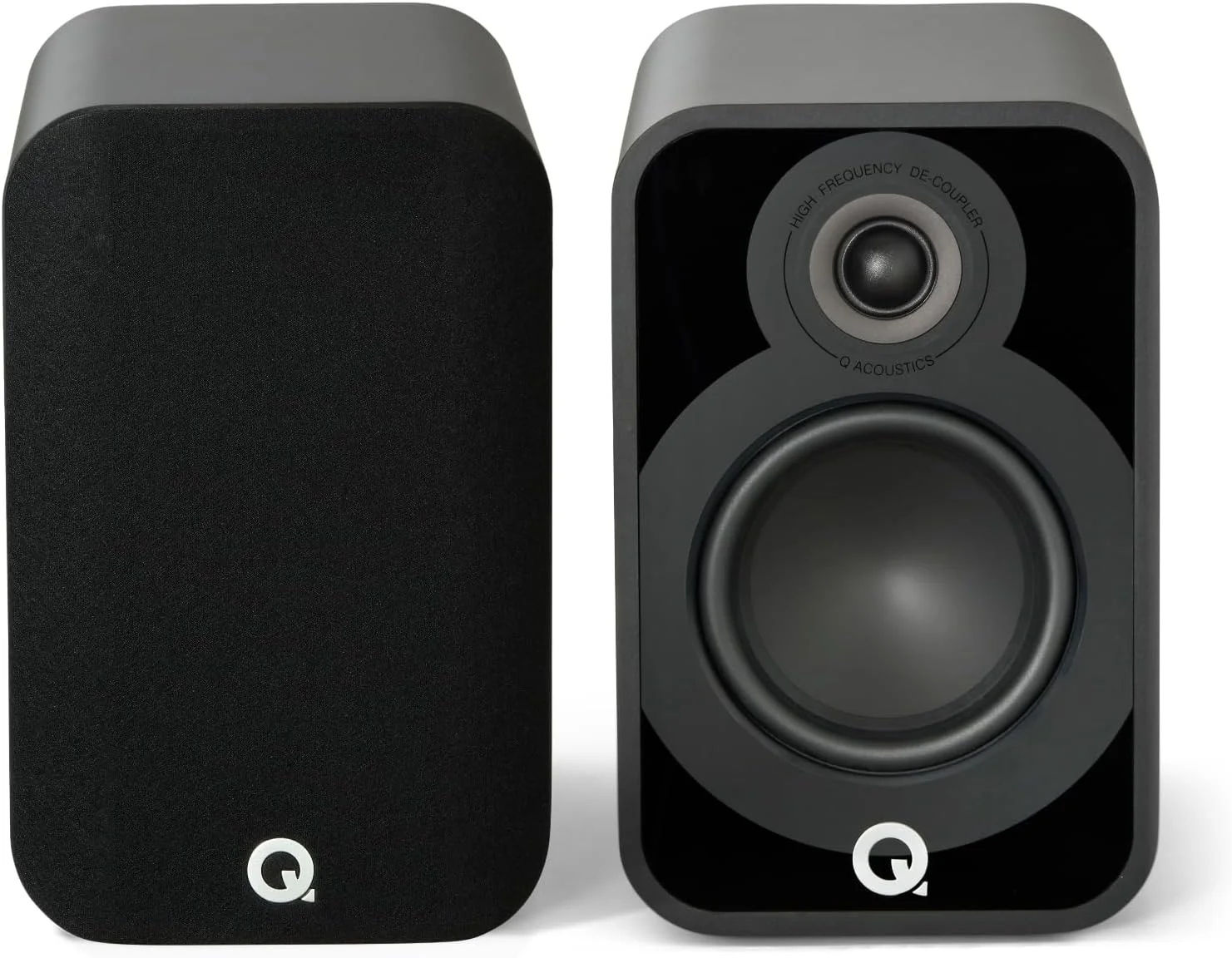 اسپیکرهای قفسه کتابی Q ACOUSTICS 5020 جفت مشکی ساتن - درایور میانی/بیس 5 اینچی، توییتر 1 اینچی - اسپیکرهای تلویزیون برای سیستم صدای فراگیر - اسپیکرهای HiFi پخش کننده صفحه وینیل، اسپیکرهای کامپیوتر گیمینگ