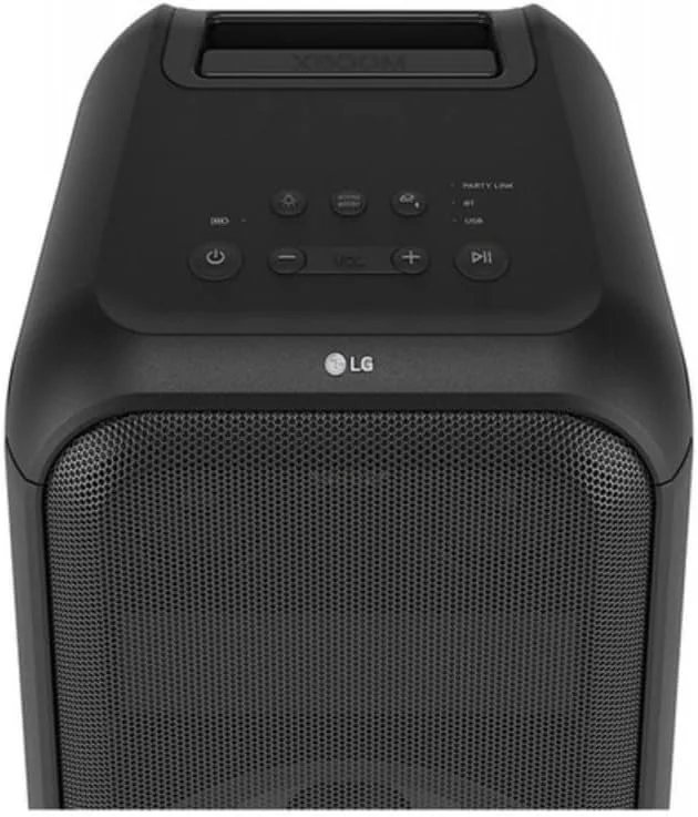 اسپیکر بلوتوثی چرخ‌دار ال‌جی XBOOM DXL7T با توان 250 وات، قابلیت کارائوکه و DJ، نورپردازی مشکی [مدل 2024]