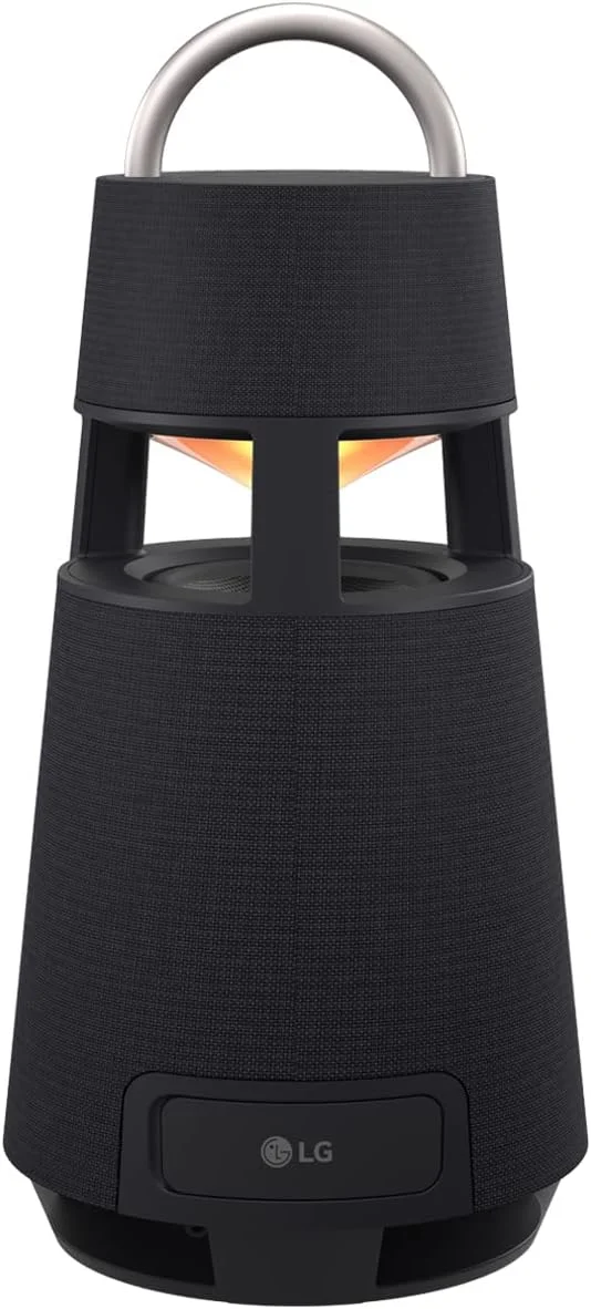 اسپیکر بلوتوثی قابل حمل ال‌جی XBOOM 360 RP4 با صدای 360 درجه و نورپردازی - مشکی