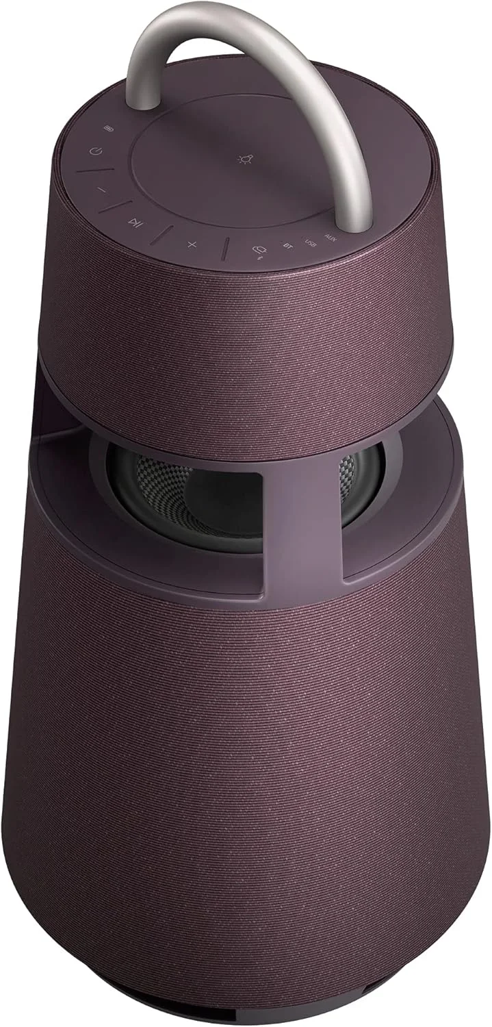 اسپیکر بلوتوثی قابل حمل ال‌جی XBOOM 360 RP4 با صدای 360 درجه و نورپردازی - مشکی