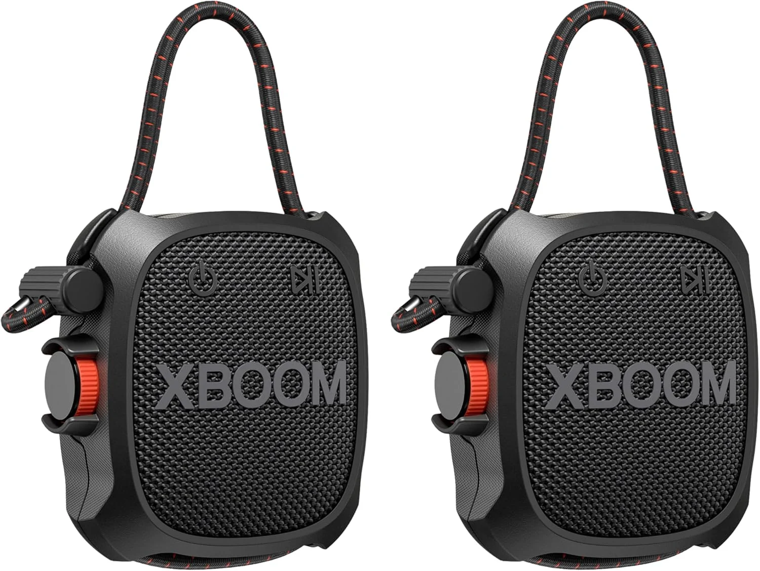 اسپیکر بلوتوثی قابل حمل کوچک ال‌جی XBOOM Go XG2 - بسته دوتایی، مقاوم در برابر آب، قابل حمل برای فضای باز، عمر باتری تا 10 ساعت، 5 وات، با پخش موسیقی بی‌سیم