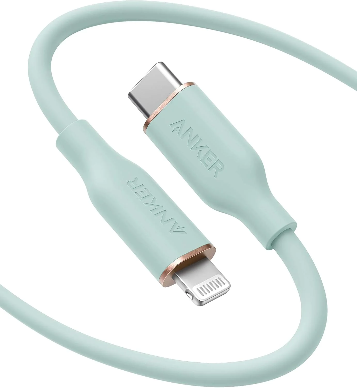 کابل تبدیل USB-C به لایتنینگ انکر مدل PowerLine III Flow طول 1.8 متر