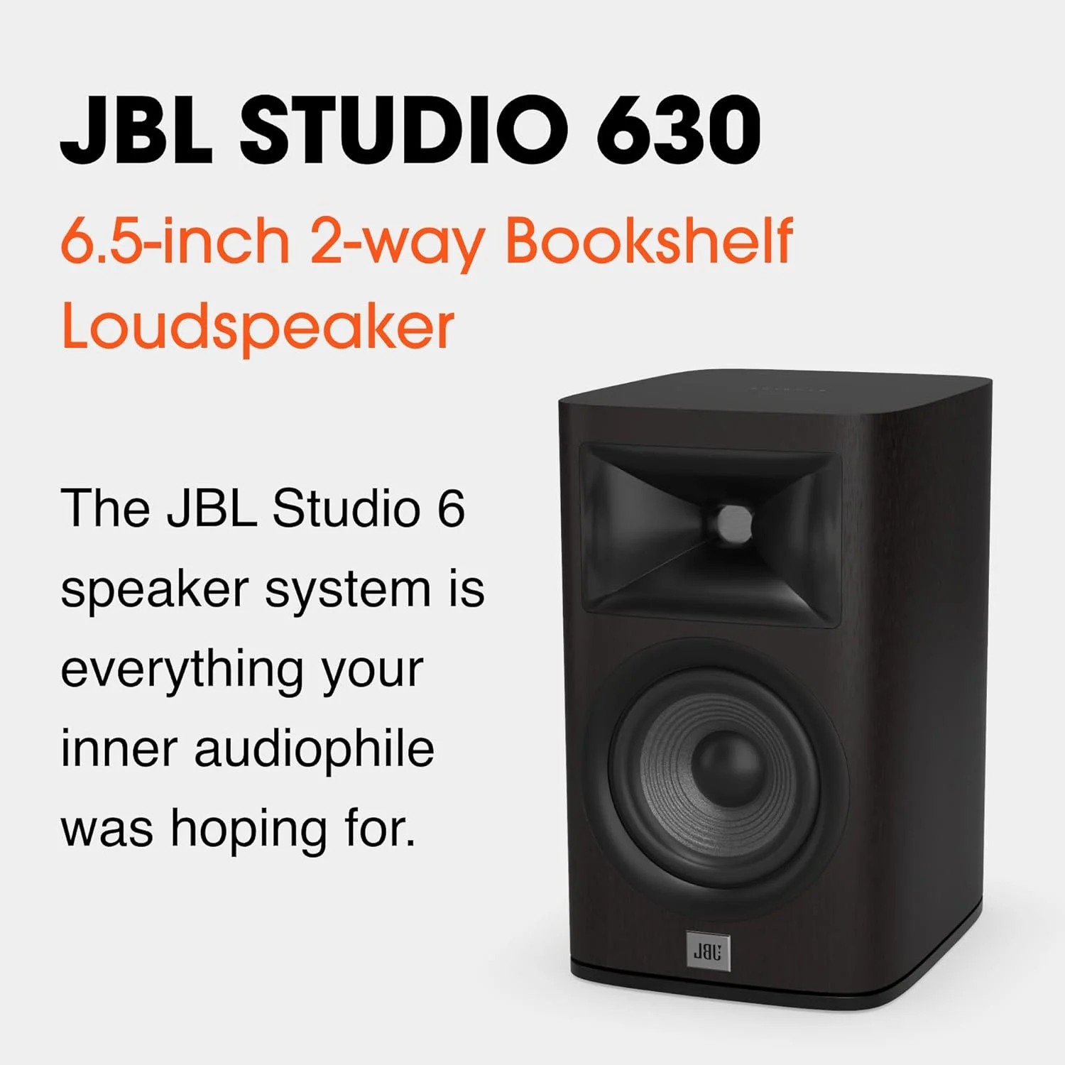 بلندگوی قفسه کتابی دو طرفه JBL Studio 630 - چوب تیره - با ووفر مخروطی PolyPlas 6.5 اینچی، درایور فشرده سازی 2414H-1 و توری مغناطیسی بلندگوی قفسه کتابی دو طرفه JBL Studio 630 - چوب تیره - با ووفر مخروطی PolyPlas 6.5 اینچی، درایور فشرده سازی 2414H-1 و توری مغناطیسی