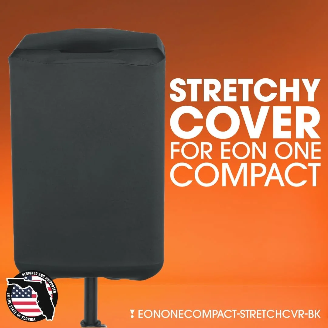 کاور محافظ بلندگو انعطاف پذیر JBL، طراحی شده برای سیستم PA قابل حمل JBL EON ONE COMPACT، مشکی (EONONECOMPACT-STRETCHCVR-BK)
