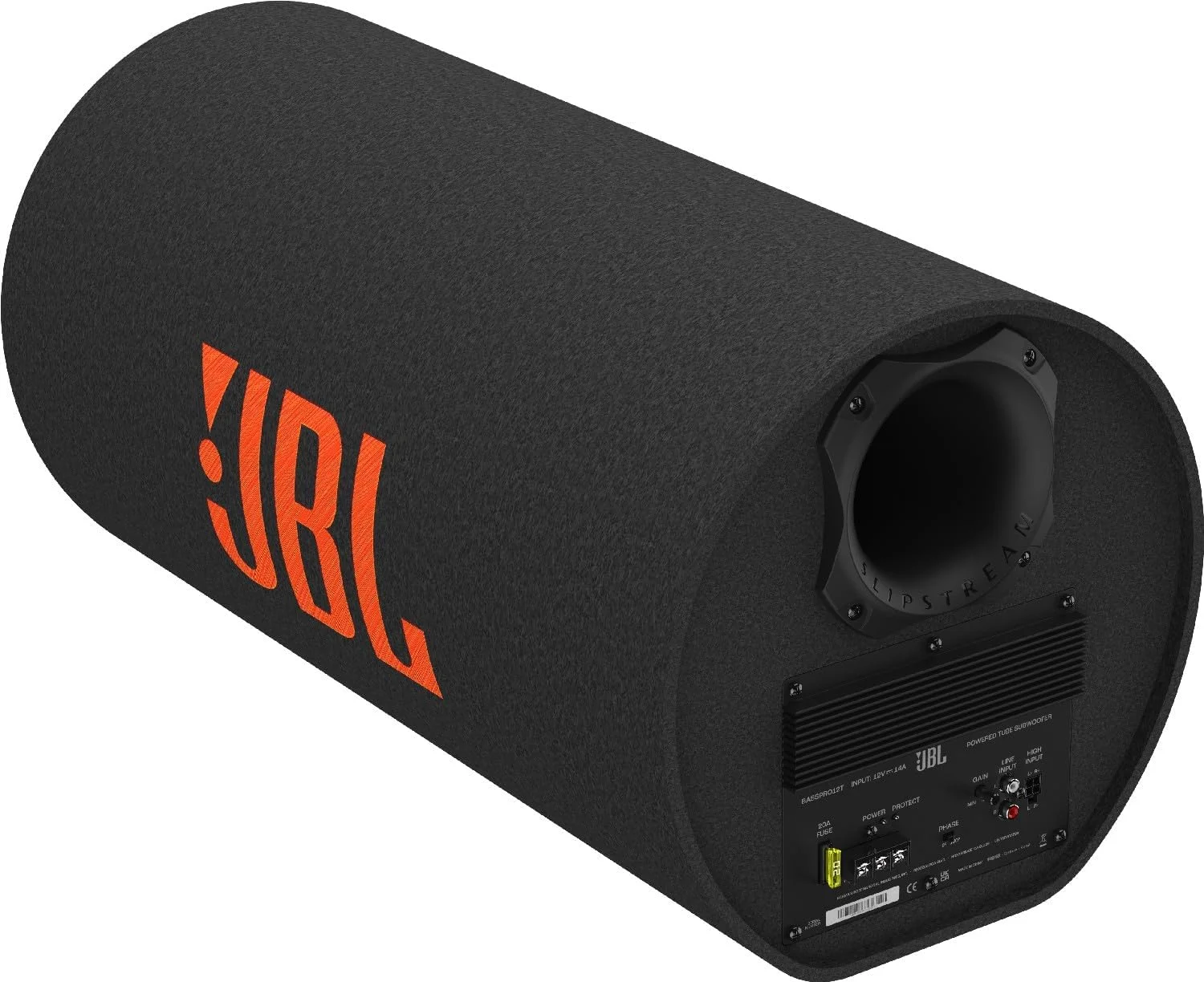 ساب ووفر اکتیو لوله ای 12 اینچی 30 سانتی متری JBL BassPro، باکس باس لوله ای با آمپلی فایر کلاس D با حداکثر توان 450 وات، تقویت کننده باس قدرتمند، راه حل کامل، پورت لغزشی باس عمیق ثبت شده، کنترل از راه دور