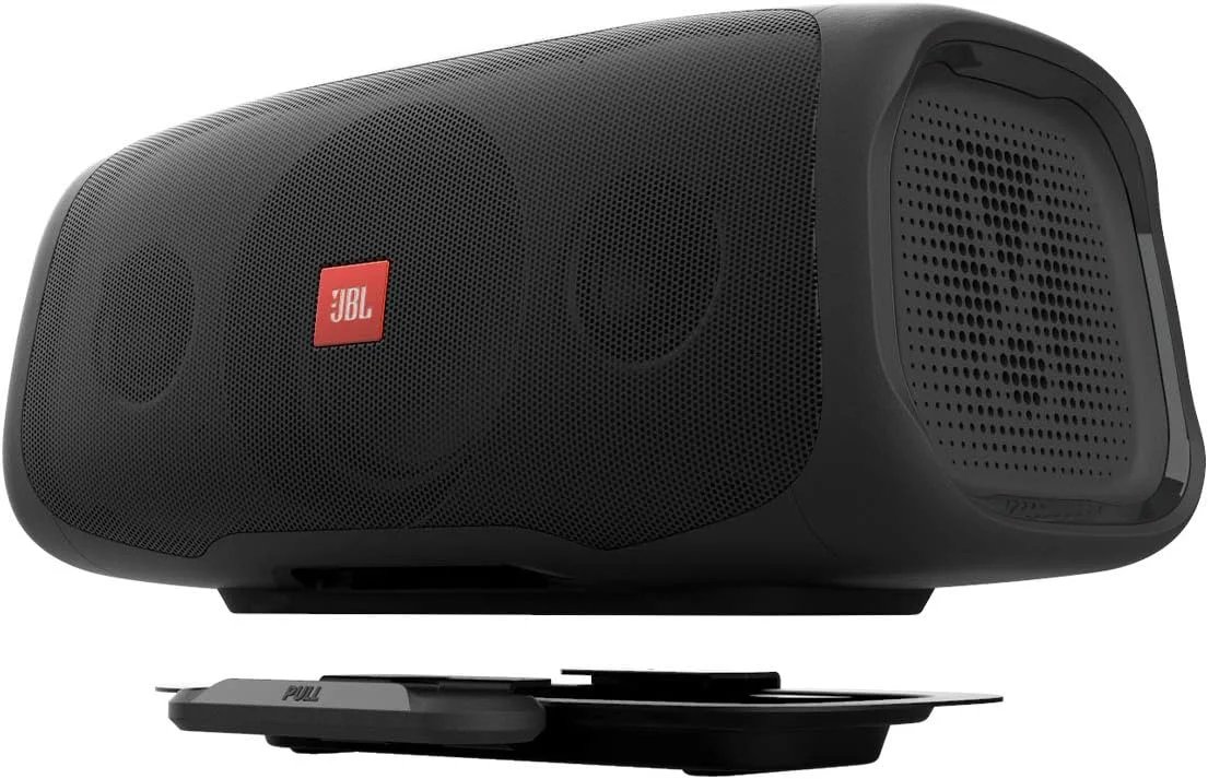 JBL BassPro Go - ساب ووفر قدرتمند داخل خودرو و بلندگوی بلوتوثی قابل حمل، مشکی