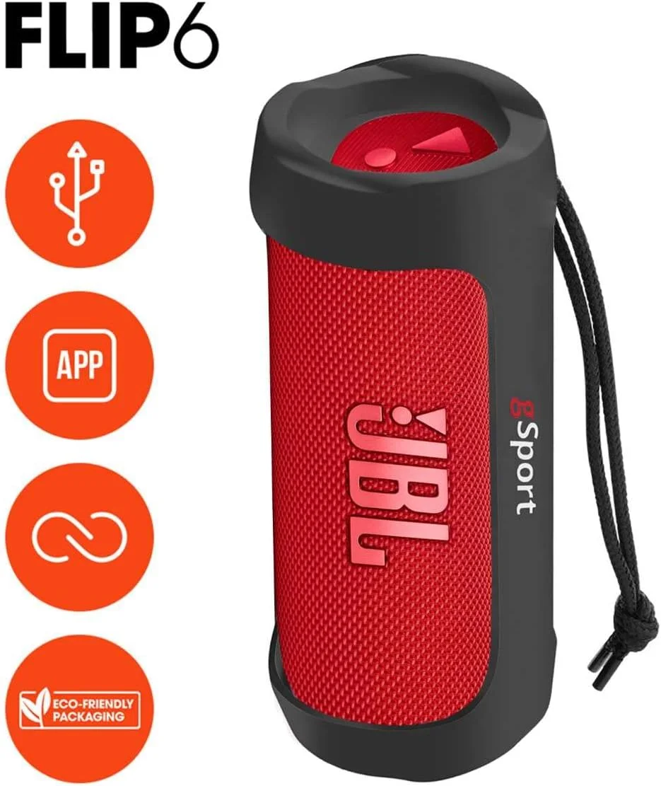 اسپیکر قابل حمل ضدآب JBL FLIP 6 به همراه کیف سیلیکونی gSport (قرمز) اسپیکر قابل حمل ضدآب JBL FLIP 6 به همراه کیف سیلیکونی gSport (قرمز)