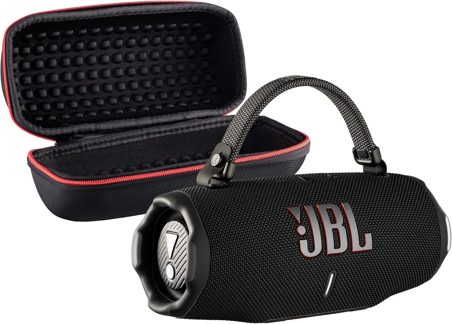 اسپیکر بلوتوثی قابل حمل JBL Charge 6 (مشکی) | ضد آب، ضد گرد و غبار و مقاوم در برابر ضربه IP68، صدای بی سیم در فضای باز | 28 ساعت پخش + کیف حمل