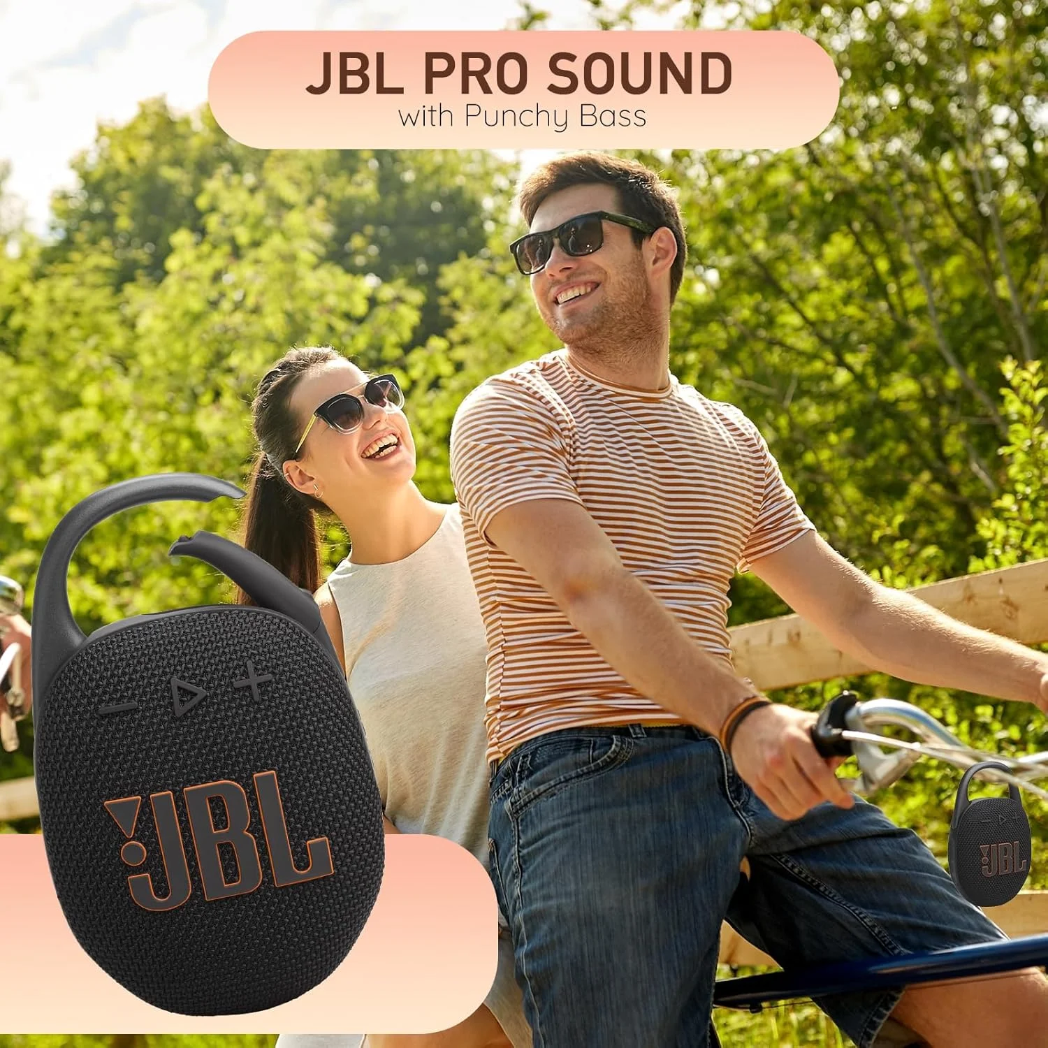 اسپیکر بلوتوثی قابل حمل JBL Clip 5، ضد آب و گرد و غبار IP67، باتری با عمر طولانی - قرمز - راه حل پارچه ای عملکرد نهایی جامع Boom h برای تجربه صدای در حال حرکت شما